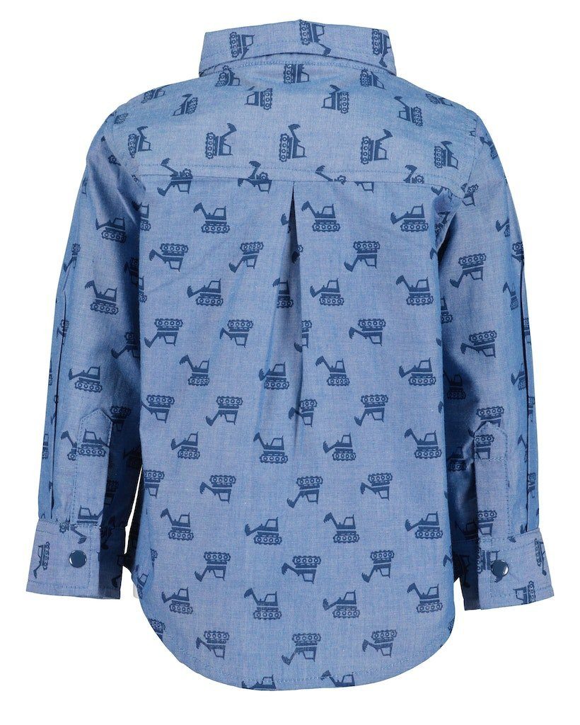 Blue Seven Langarmhemd Blue Seven Baby Jungen Hemd Langarm Bagger jeansblau Gr. 68-86 (1-tlg., kein Set)