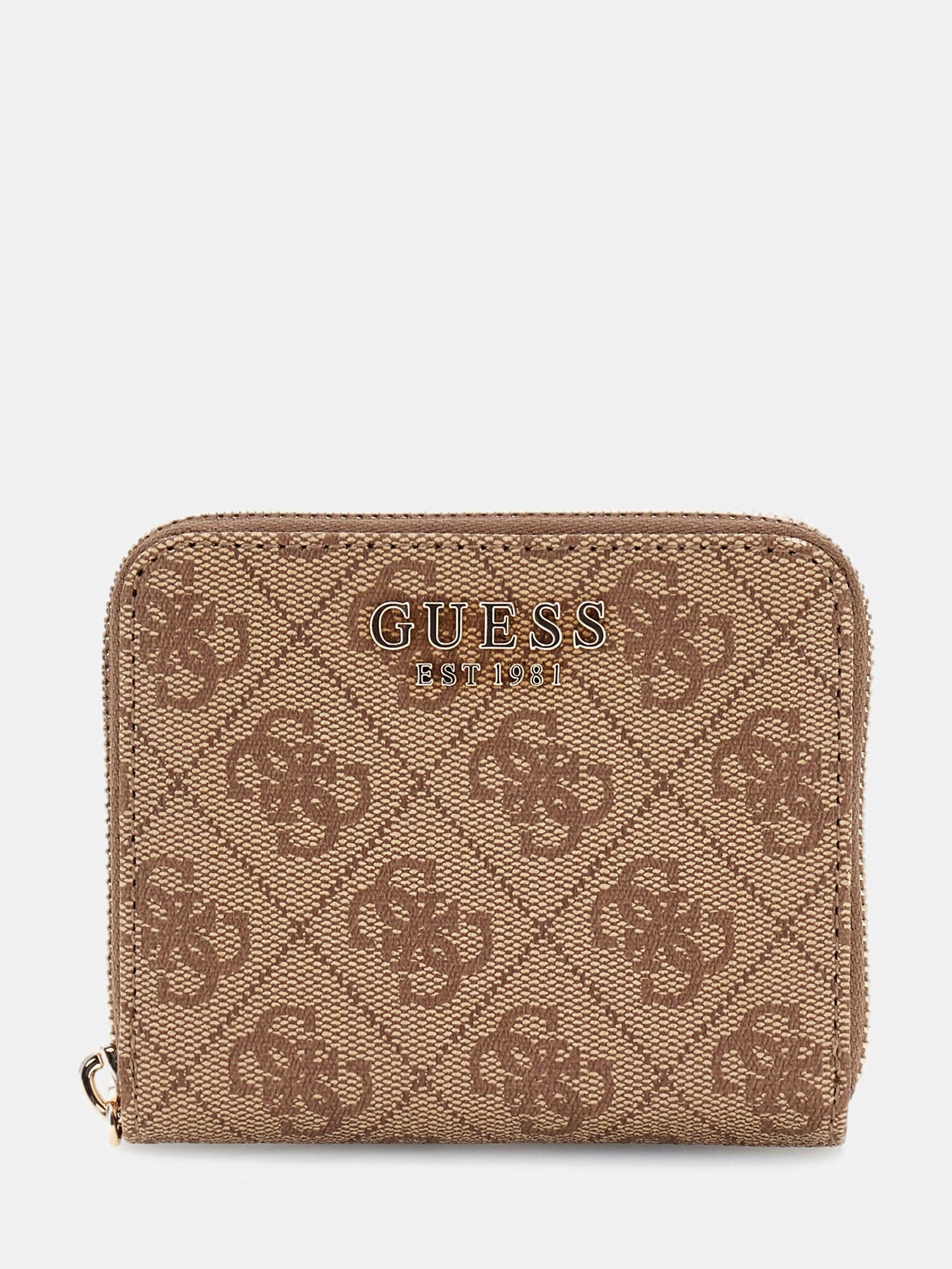 Guess Geldbörse LAUREL II SLG SMALL ZIP AROUND, Damen Geldbeutel, Portemonnaie mit Reißverschluss