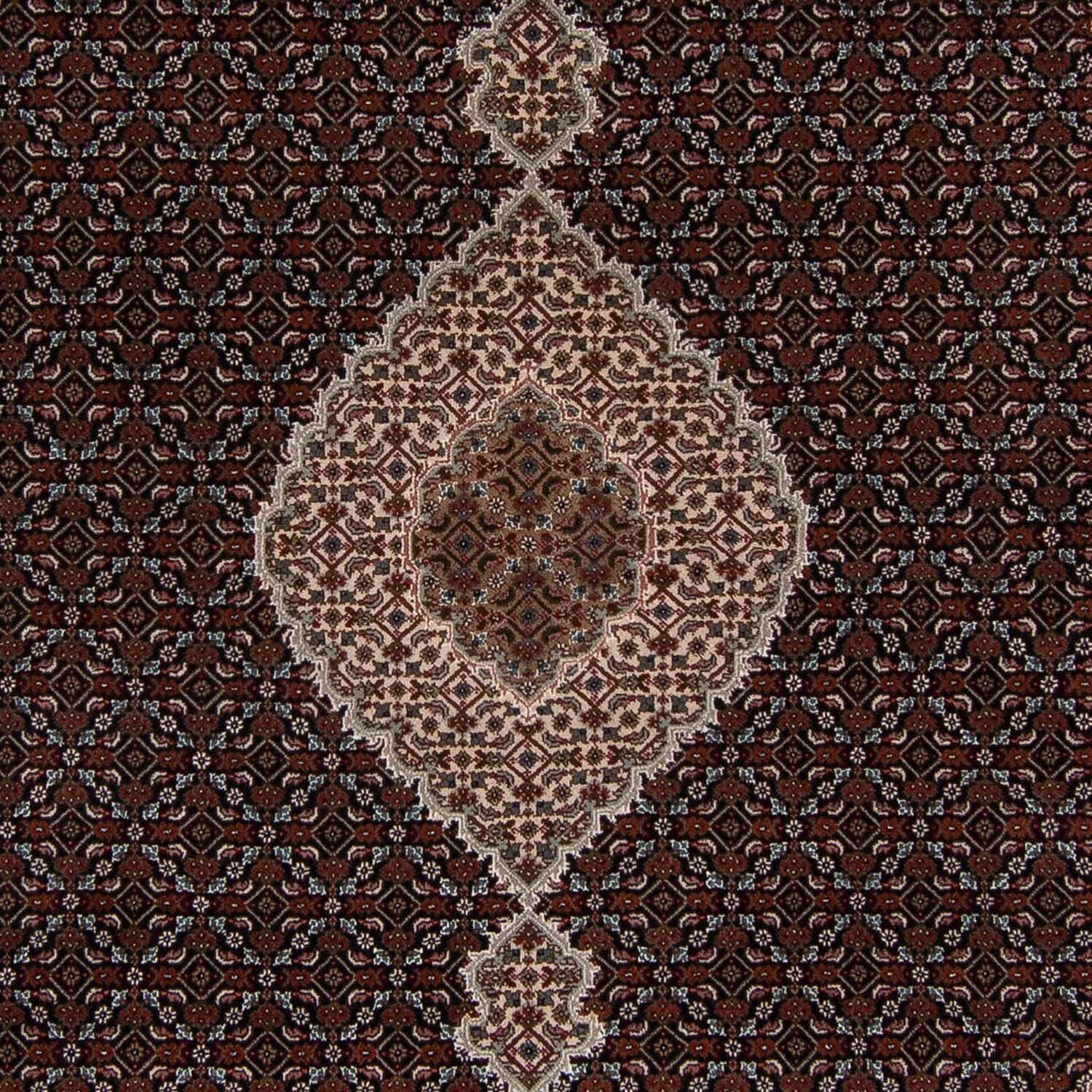 Wollteppich Täbriz mit cm, 8 Blu x 203 Unikat Zertifikat rechteckig, Höhe: scuro morgenland, Medaillon 253 mm