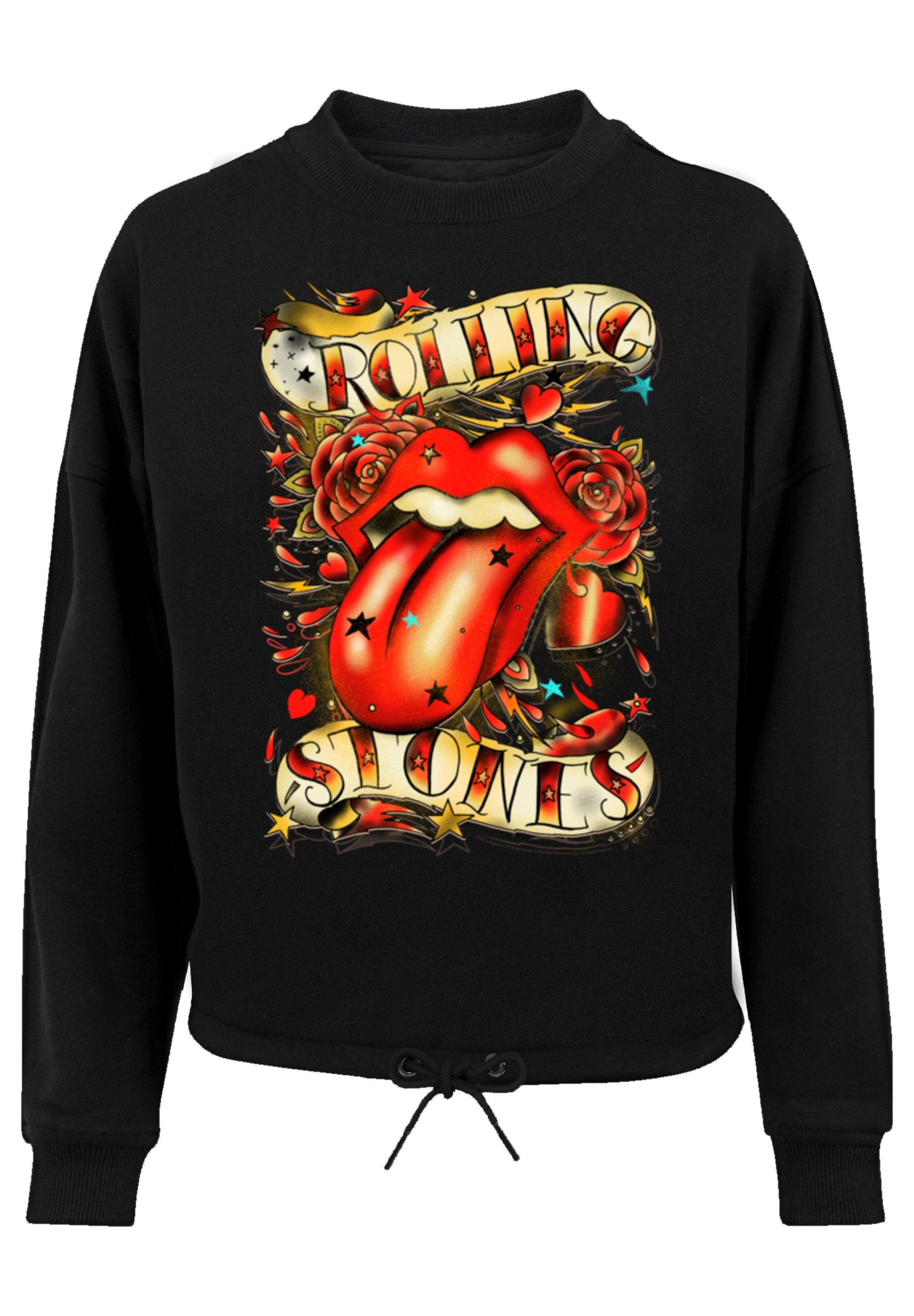 Stars schwarz And Stones Logo F4NT4STIC Musik, Band, The Tongue Sweatshirt Rolling