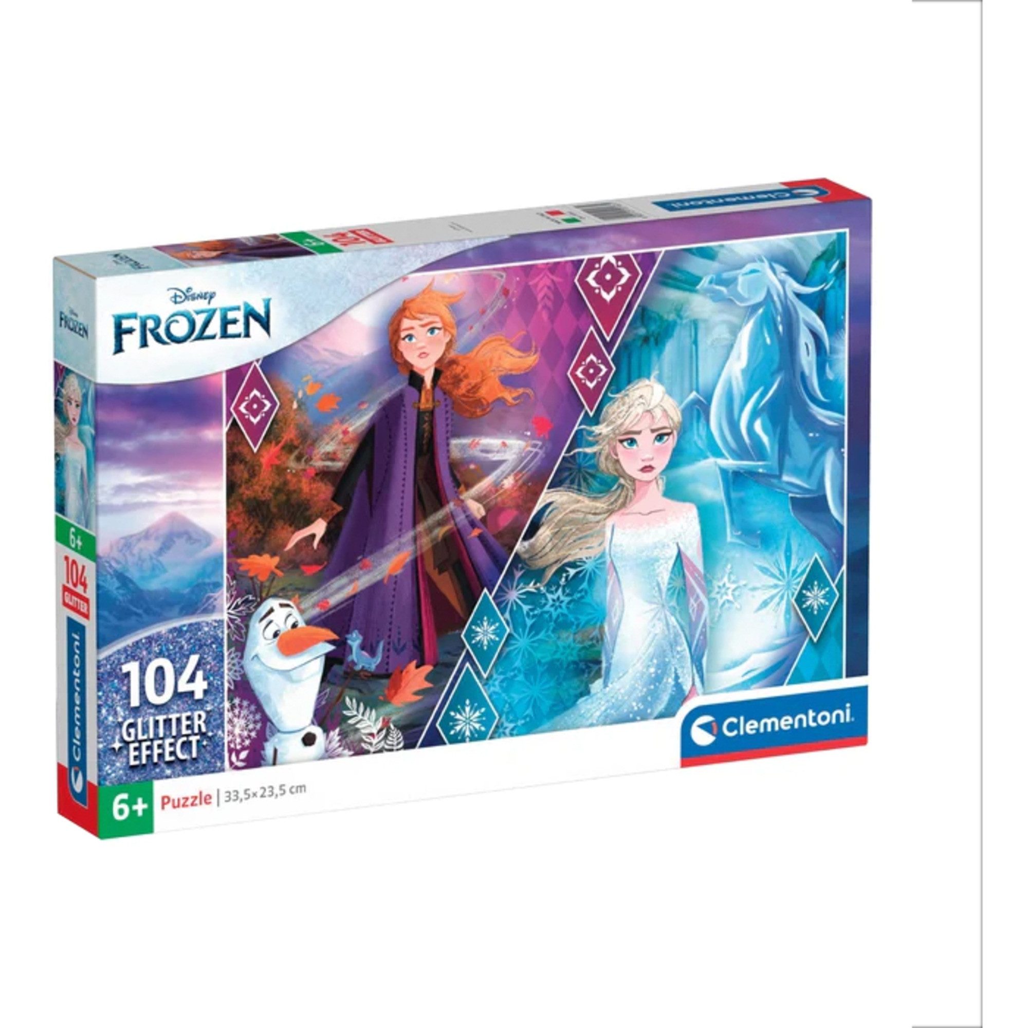 Clementoni® Puzzle Glitter - Disney Frozen 2, 104 Puzzleteile