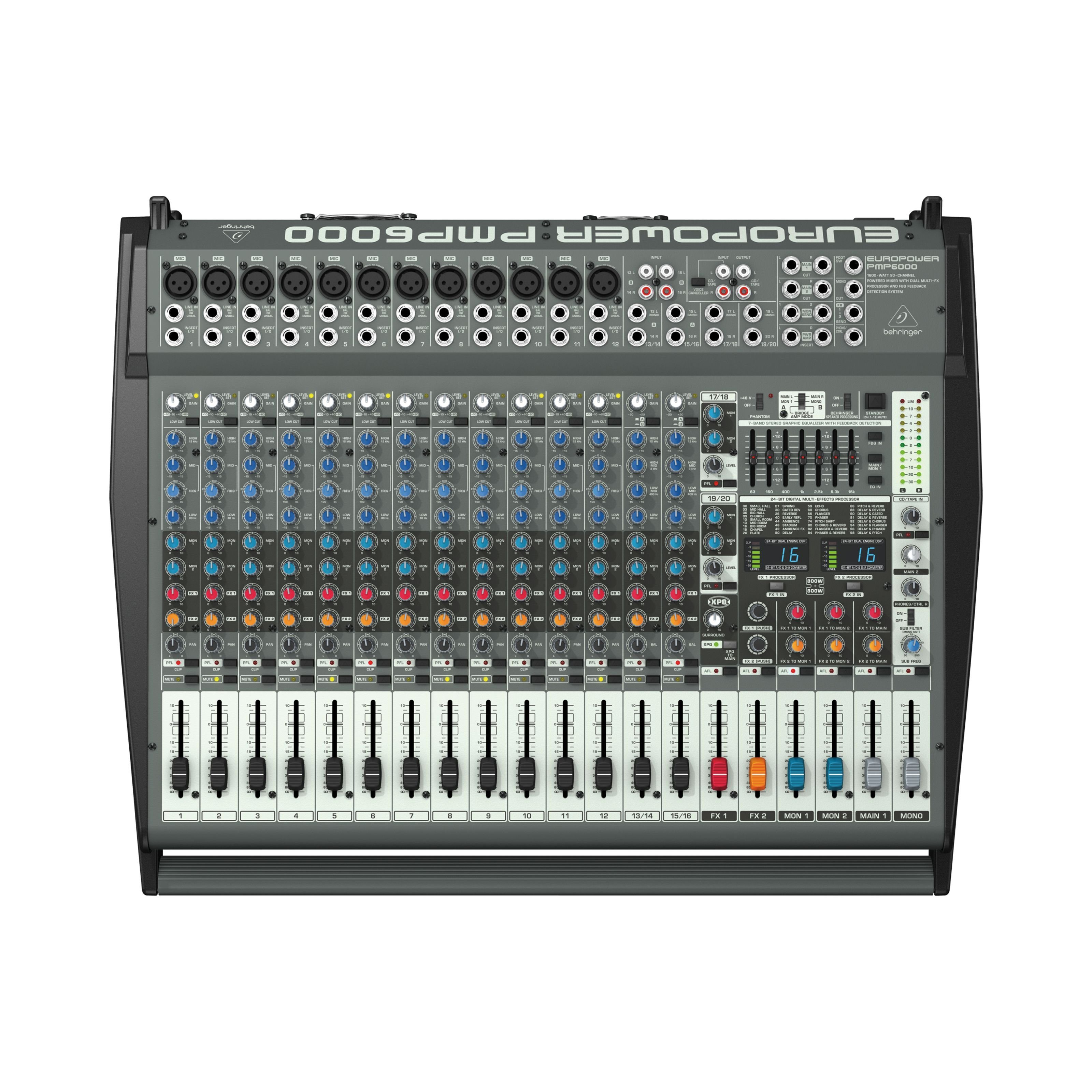 Behringer Mischverstärker (PMP6000 Powermixer, 2x 800 Watt/4 Ohm - Powermixer)