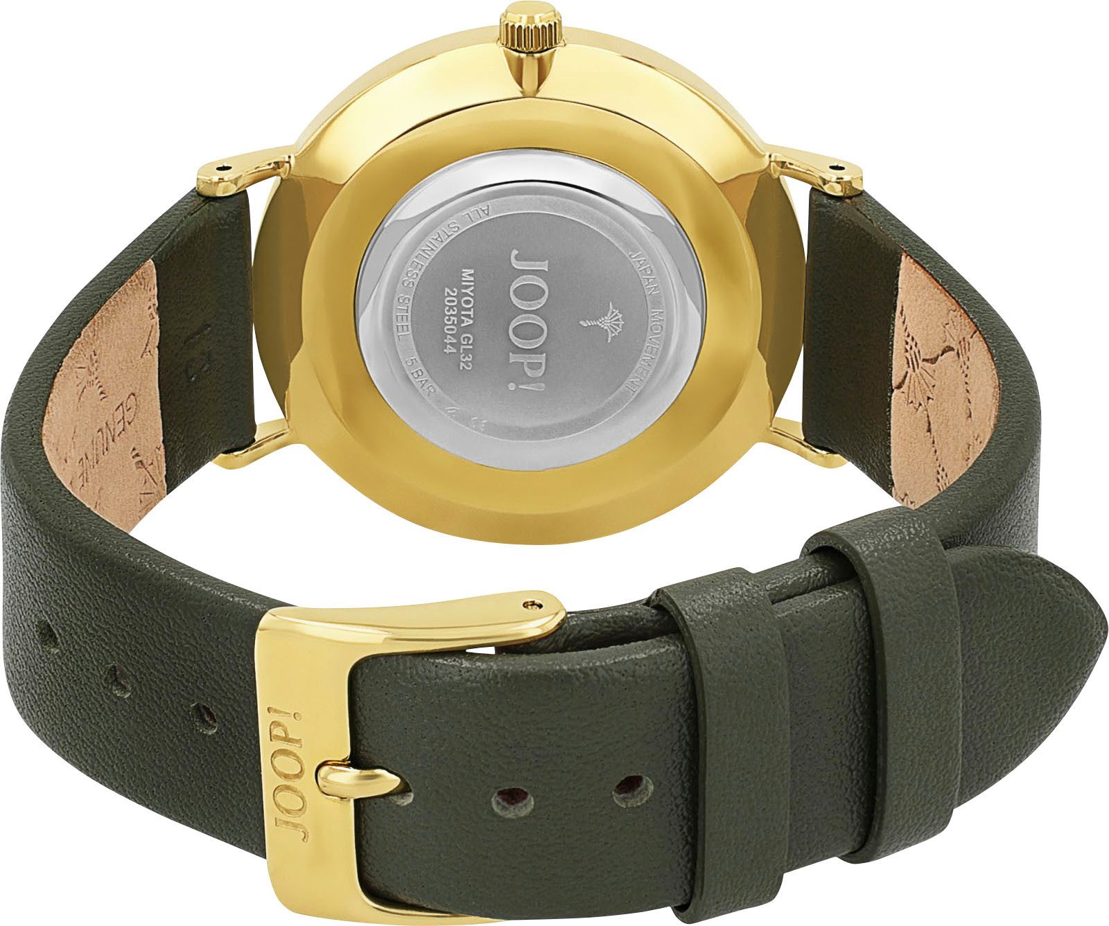 JOOP! Quarzuhr 2035044, Armbanduhr, Damenuhr, analog, Lederarmband