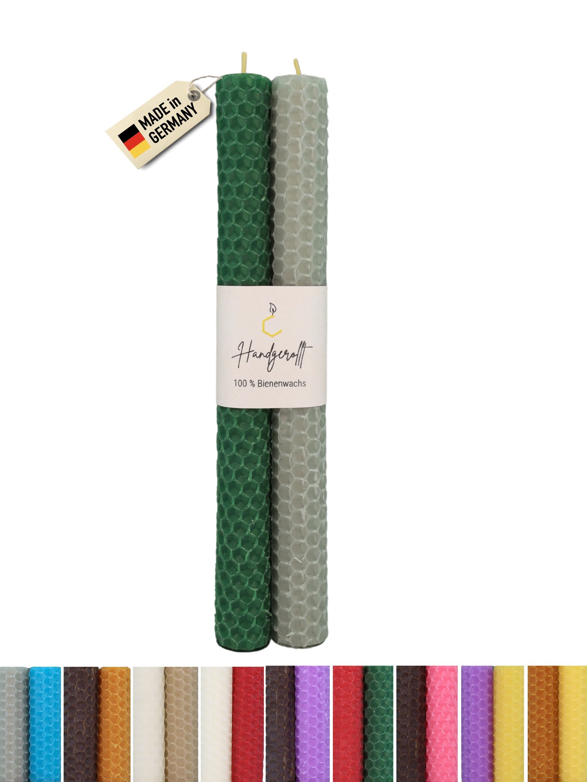 Wachsmann Bienenprodukte Bienenwachskerze handgerollt, 100 % Bienenwachs, 2 günstig online kaufen