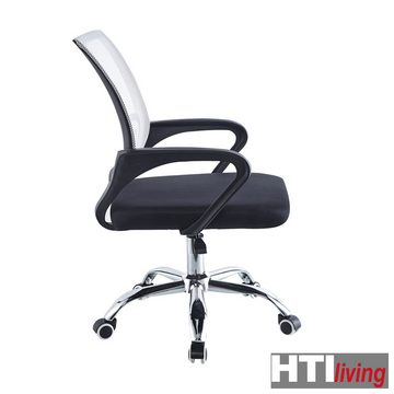 HTI-Living Schreibtischstuhl Schreibtischstuhl Georg Weiß (Stück, 1 St), höhenverstellbarer Drehstuhl Lordosenstütze für ergonomisches Sitzen