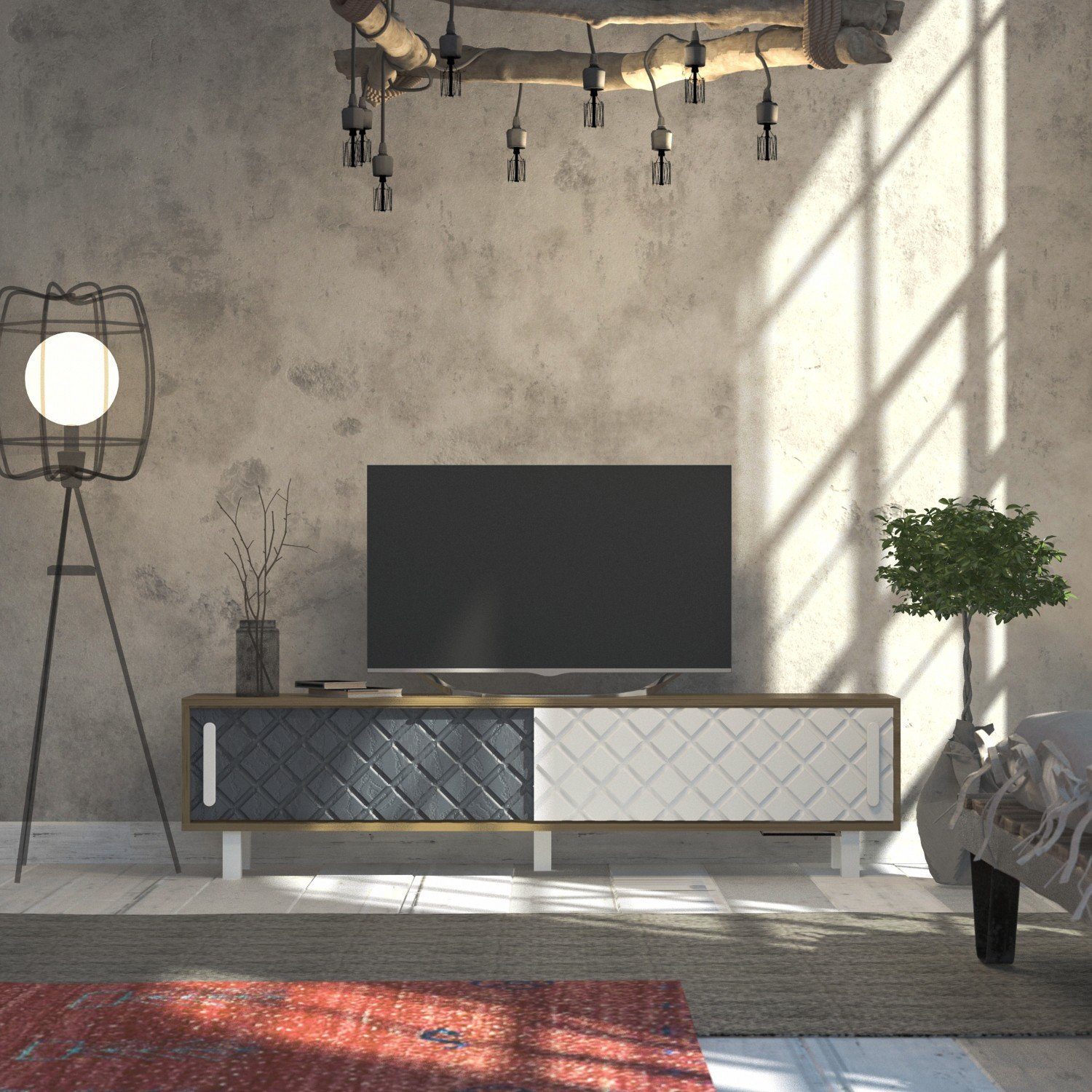 Skye Decor TV-Schrank Schränke, 48,2x180x35 cm, 100% Melaminbeschichtete Partikelplatte