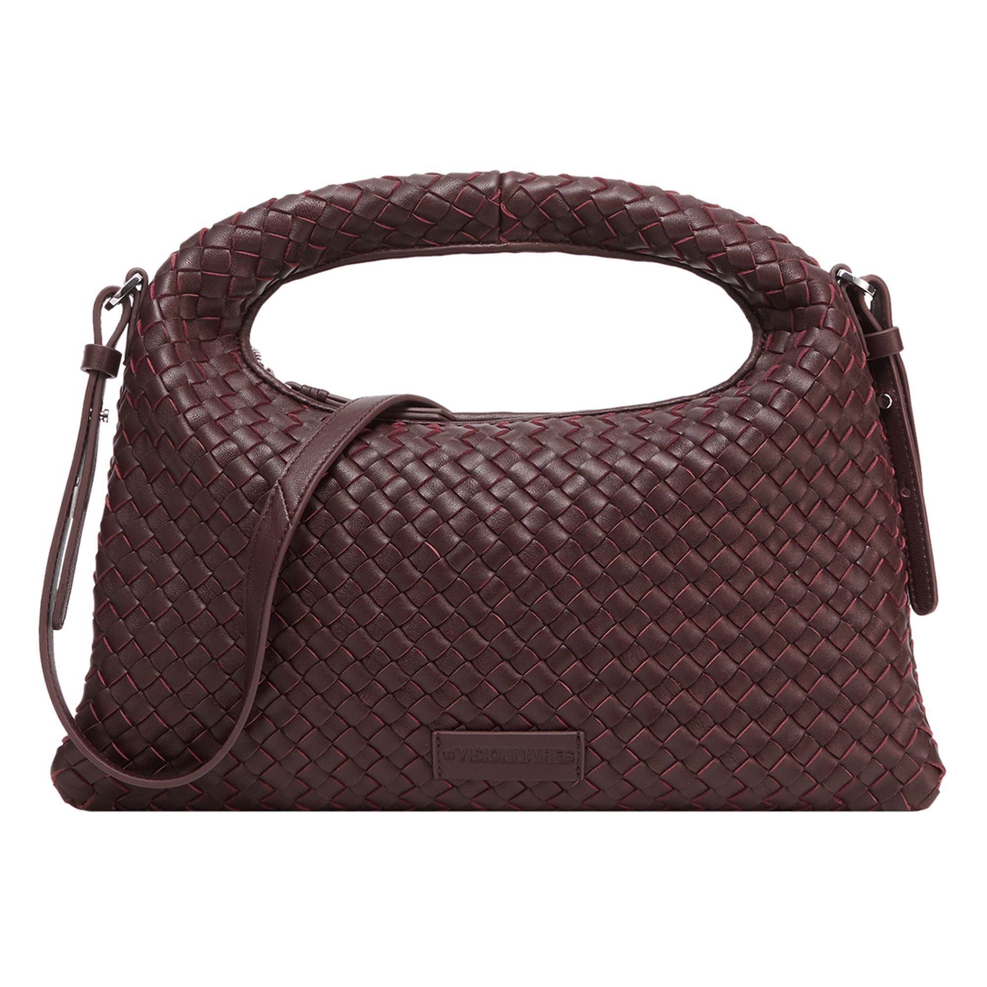 Les Visionnaires Schultertasche Sadie Weave, Leder günstig online kaufen