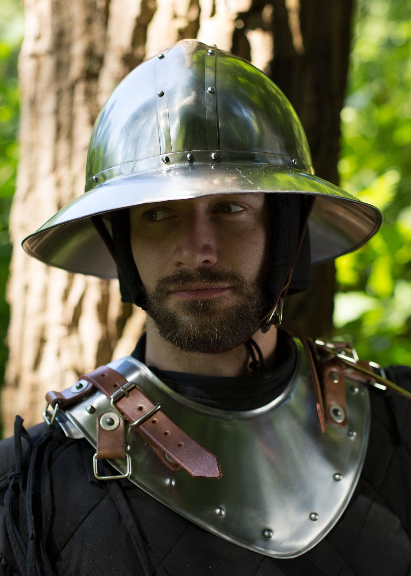 Epic Armoury Ritter-Kostüm Epic Armoury Ringkragen Warrior aus Stahl, Gr. M/L/XL M/L/XL