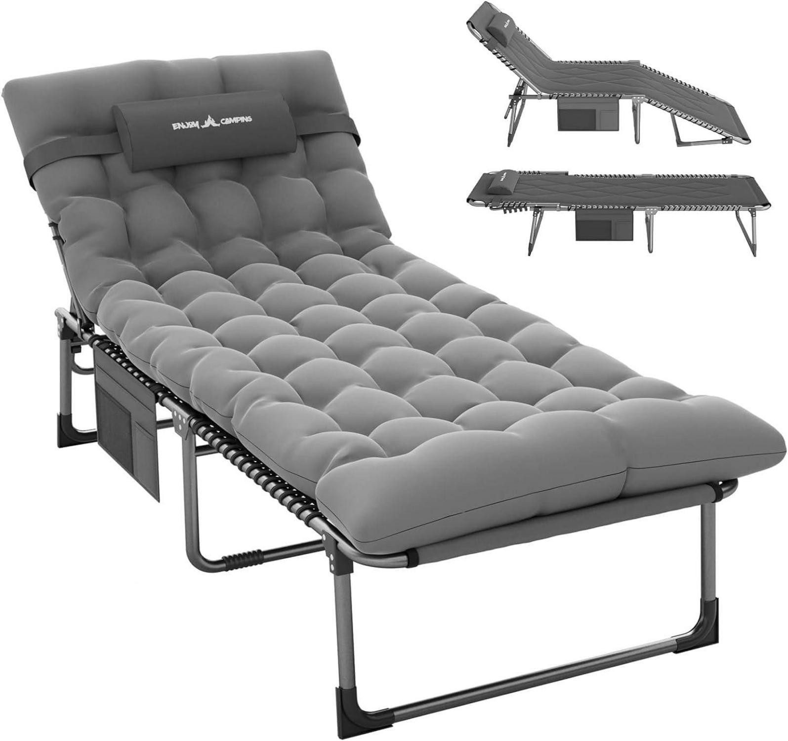 LuxusKollektion Gartenliege Camping Liegestuhl klappbar mit günstig online kaufen