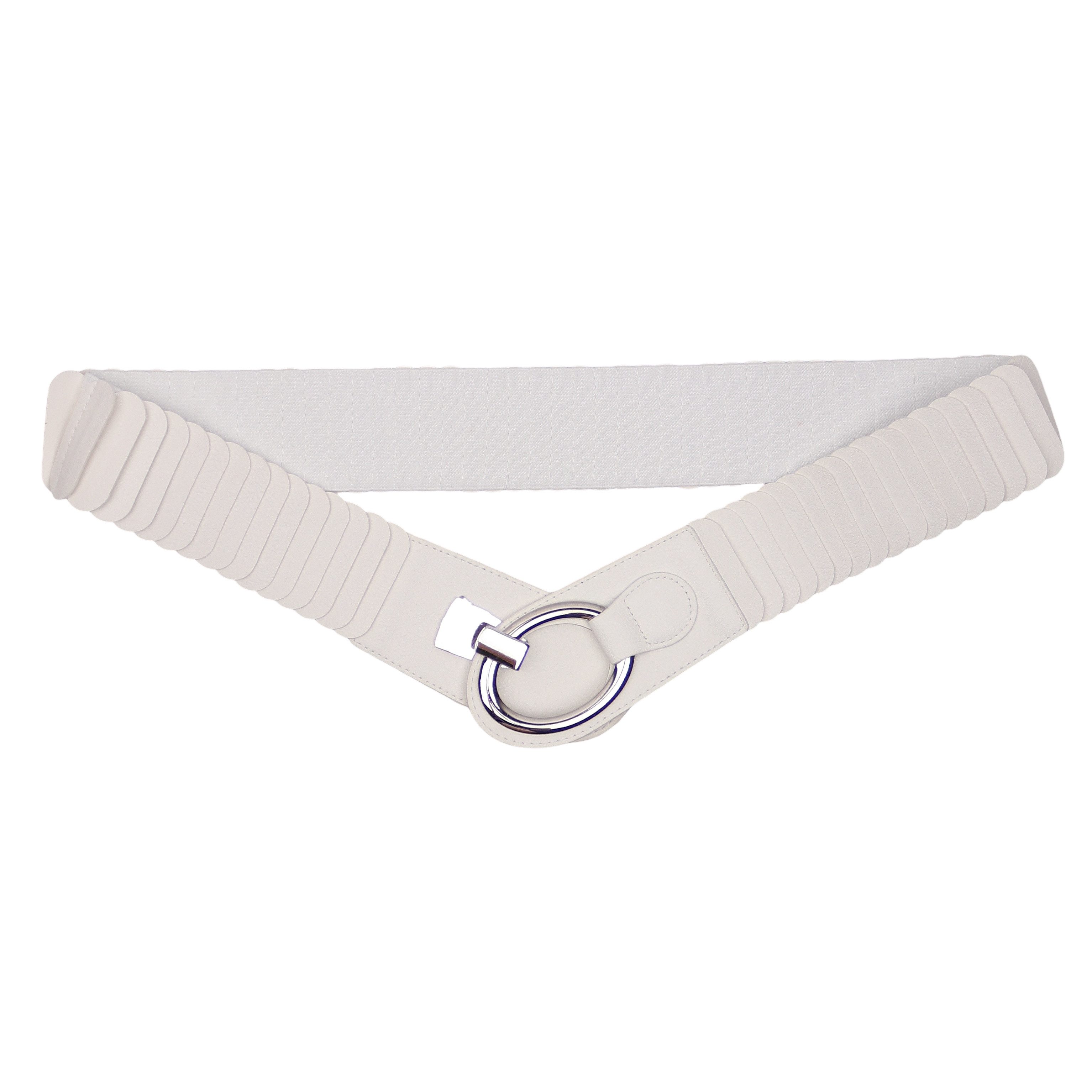 MIRROSI Taillengürtel Unifarbe breit 6cm XXL für Taillenumfang 100 bis ca. 140cm, ONESIZE (Angenehmes Tragesgefühl) Breiter Stretch Gürtel