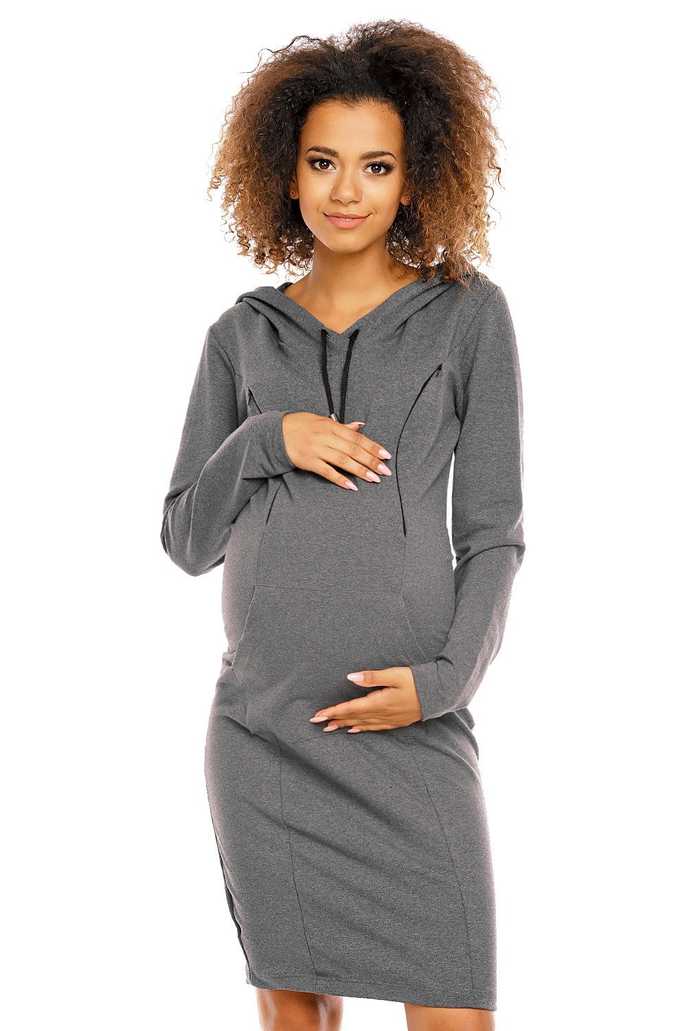 PeeKaBoo Stillkleid Umstandskleid Stillkleid Langarm Neu Umstandsmode Stillmode mit Kapuze
