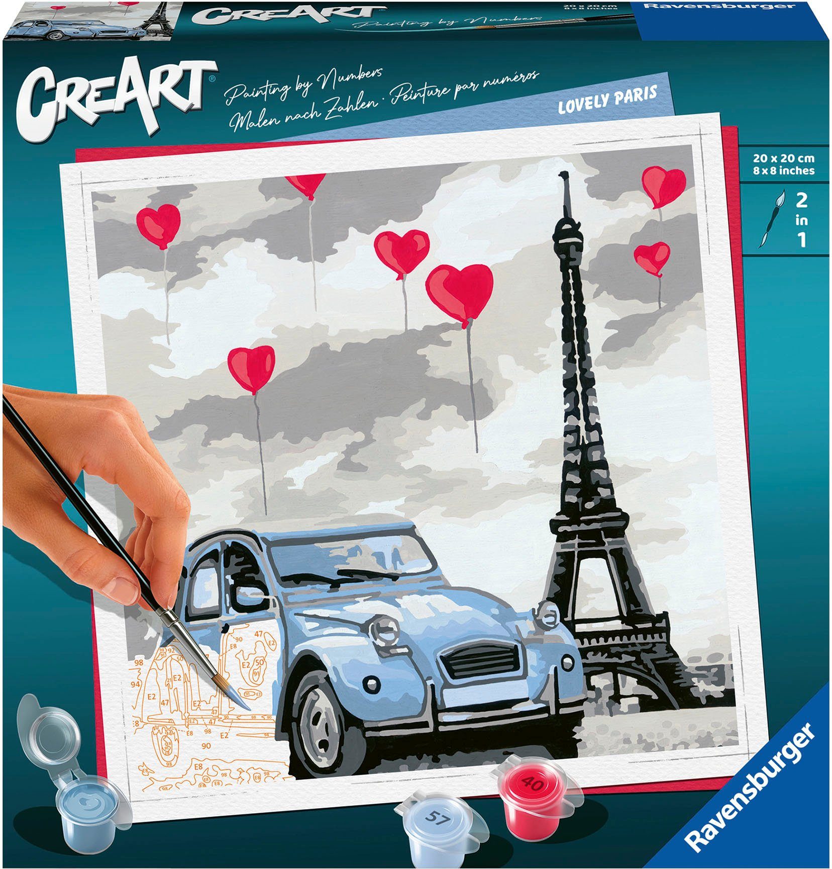 Ravensburger Malen nach Zahlen CreArt, Lovely Paris, Made in Europe