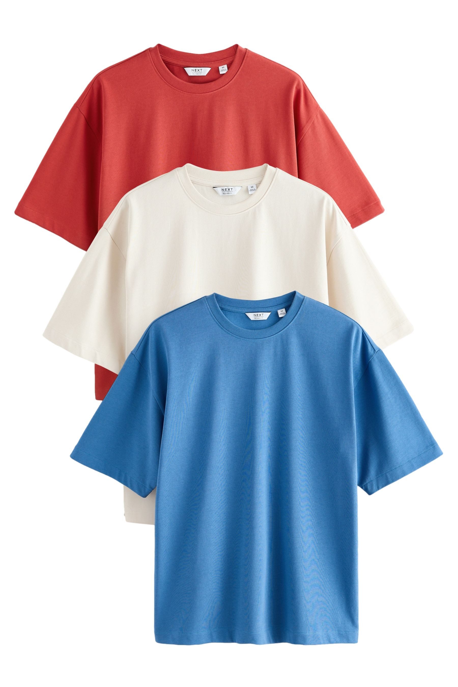 T-Shirt Schwere Relaxed Fit T-Shirts im 3er Pack