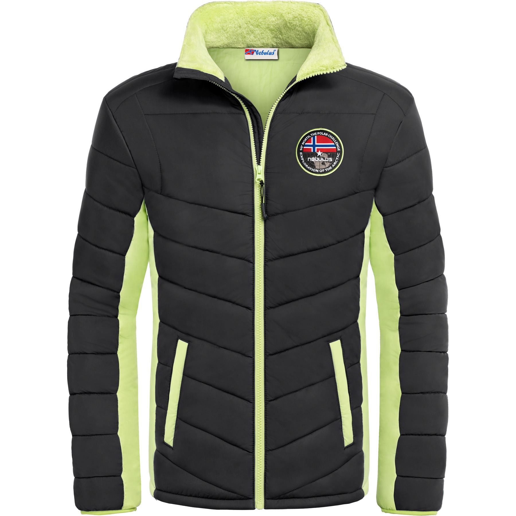 Nebulus Winterjacke GENIUS, P5851 - Herren, schwarz-lime, L