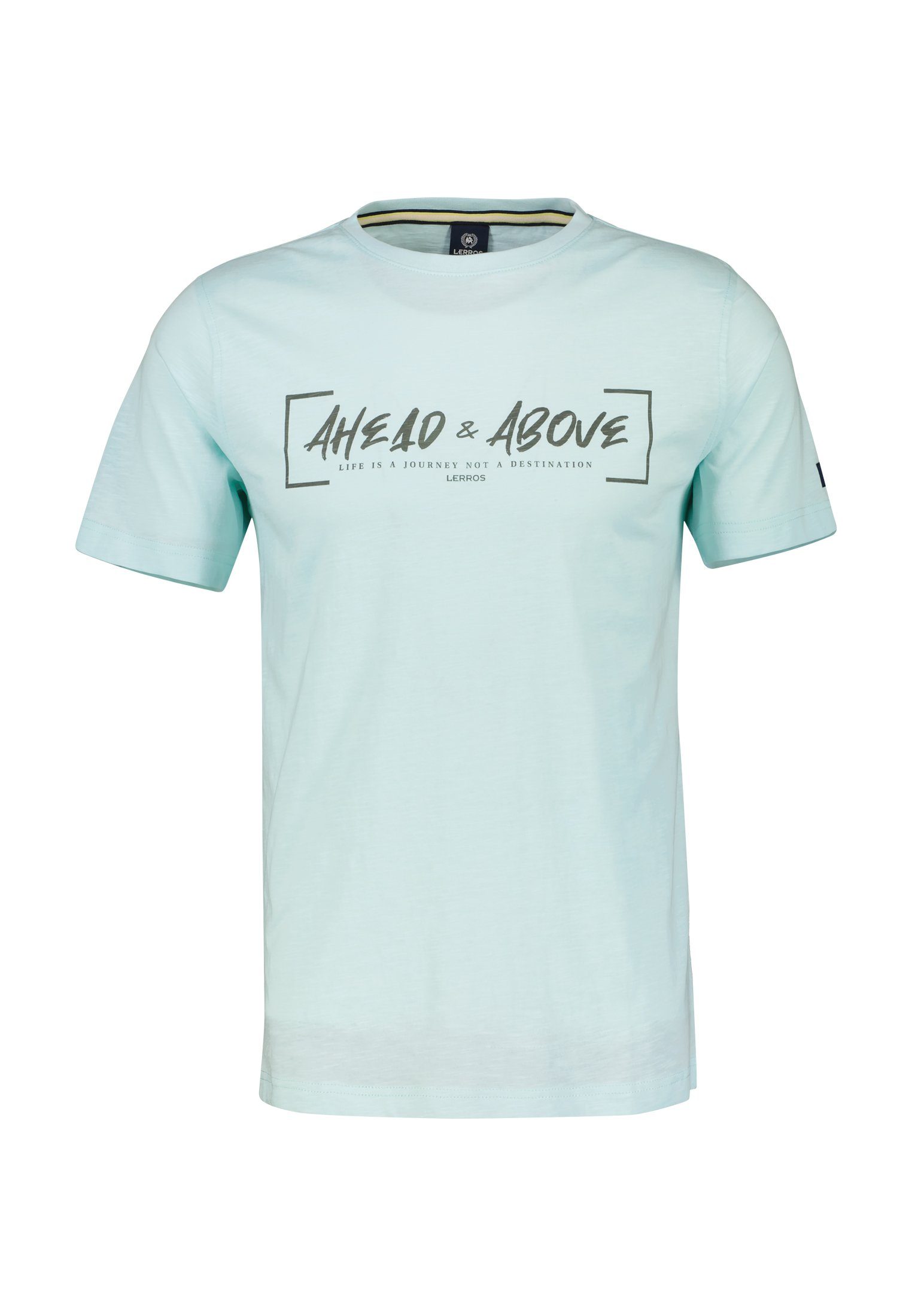 LERROS T-Shirt LERROS T-Shirt mit Print *Ahead & Above* TINTED AQUA