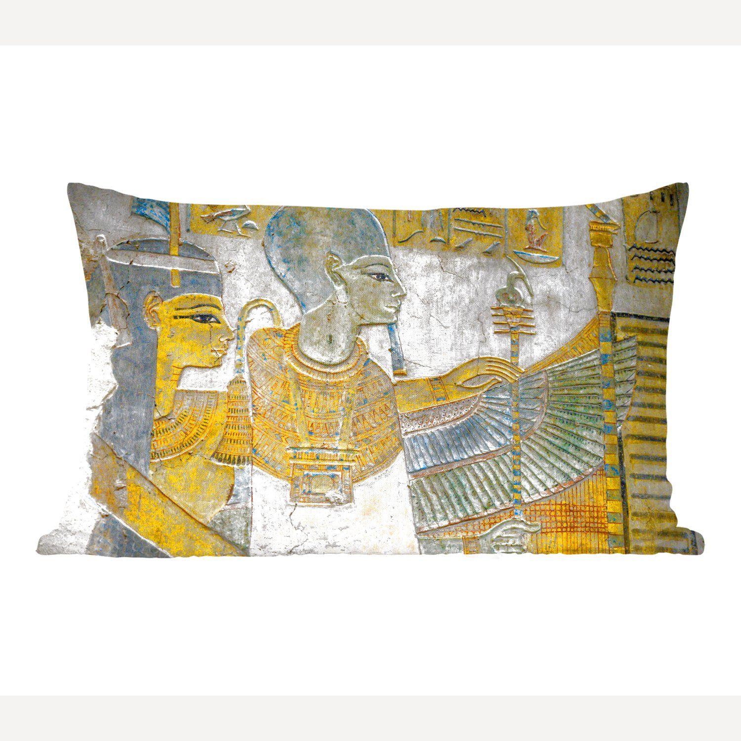 MuchoWow Dekokissen Malerei in Ägypten, Wohzimmer Dekoration, Zierkissen, Dekokissen mit Füllung, Schlafzimmer