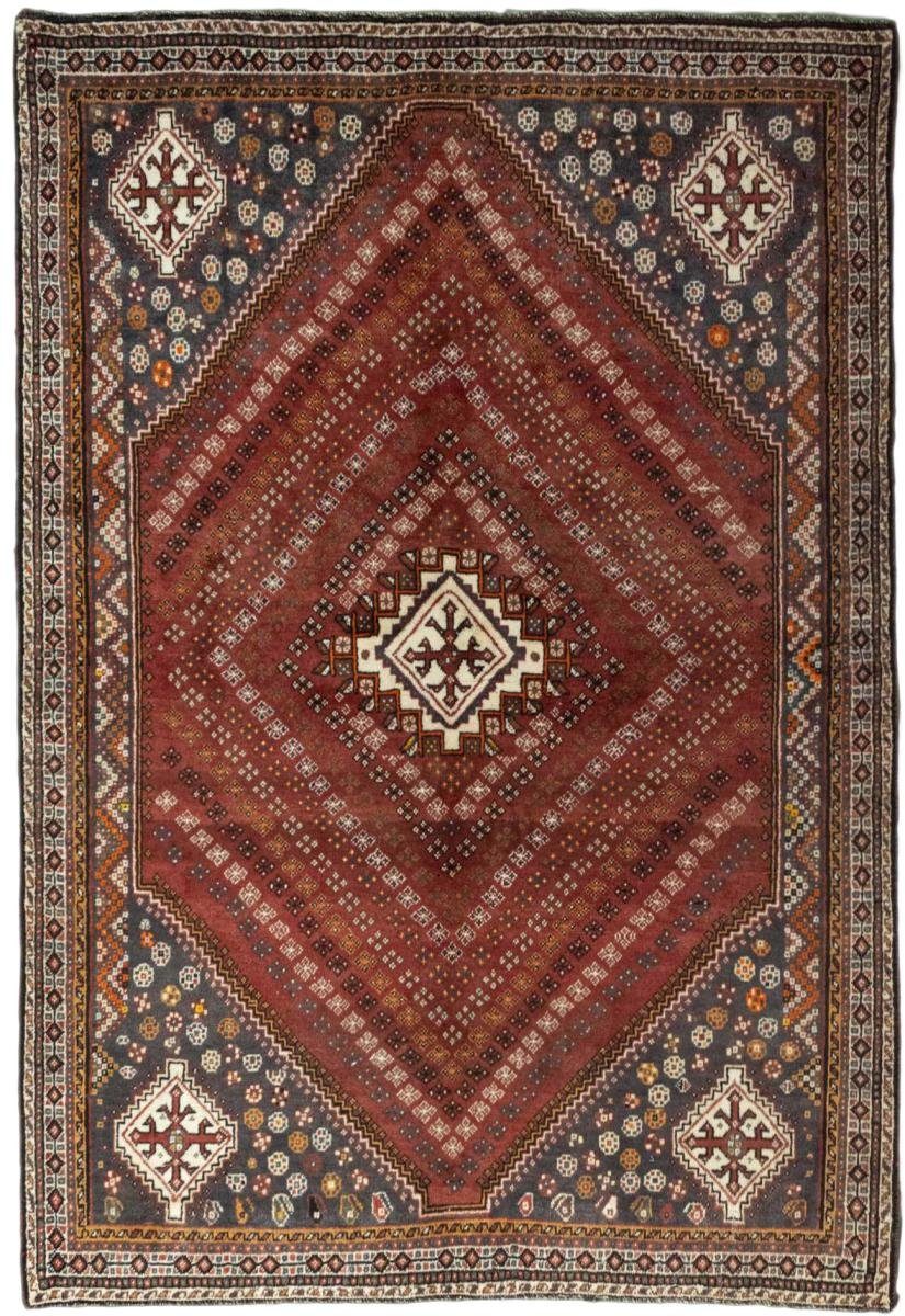 Orientteppich Shiraz 157x231 Handgeknüpfter Orientteppich / Perserteppich, Nain Trading, rechteckig, Höhe: 10 mm