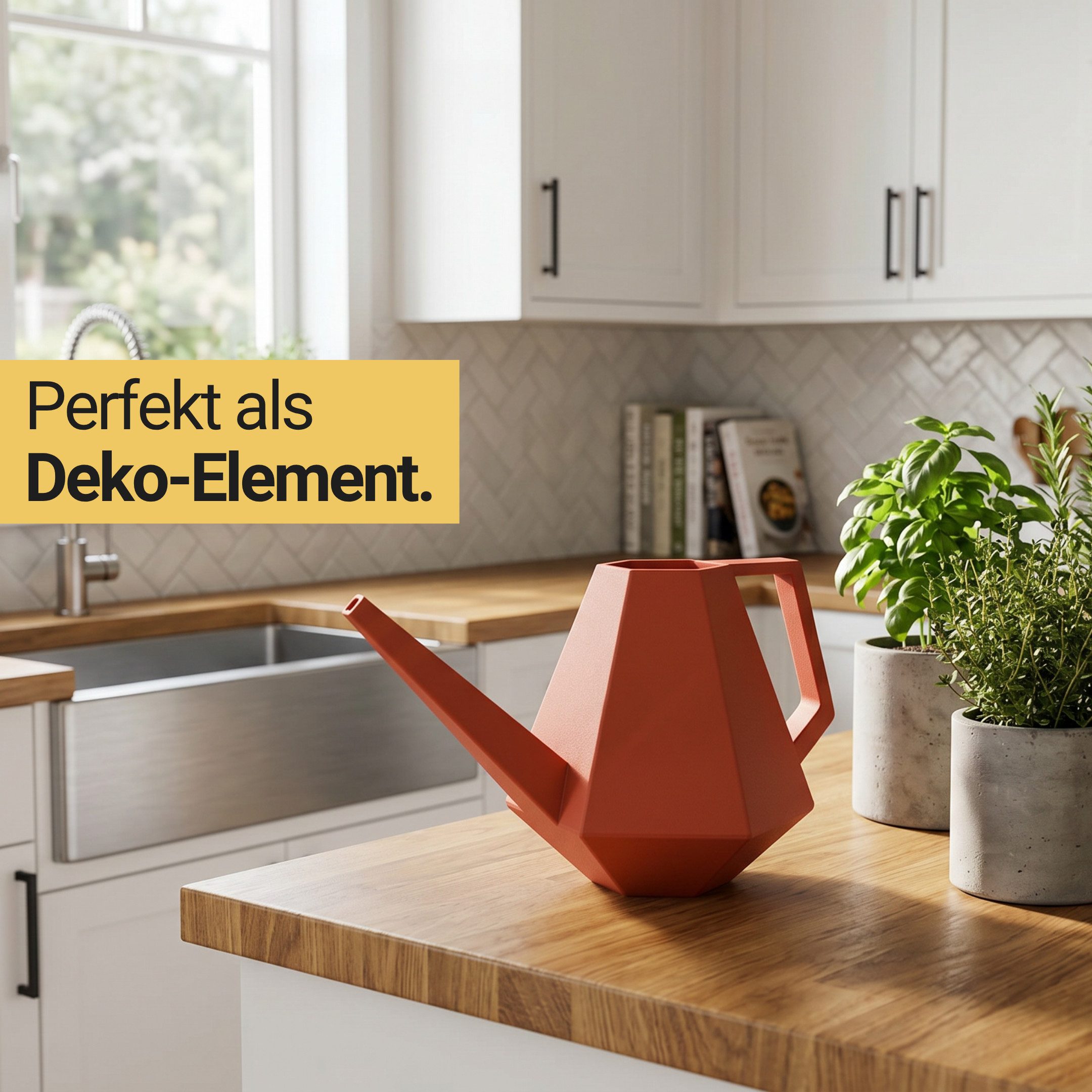 Shapes - Decorations Gießkanne Watering Can Premium Gießkanne, Indoor, Outdoor by Gazzaladra Design (Einzelmodell, 1 Kanne), 1.0: 14.78x14.75x25.70