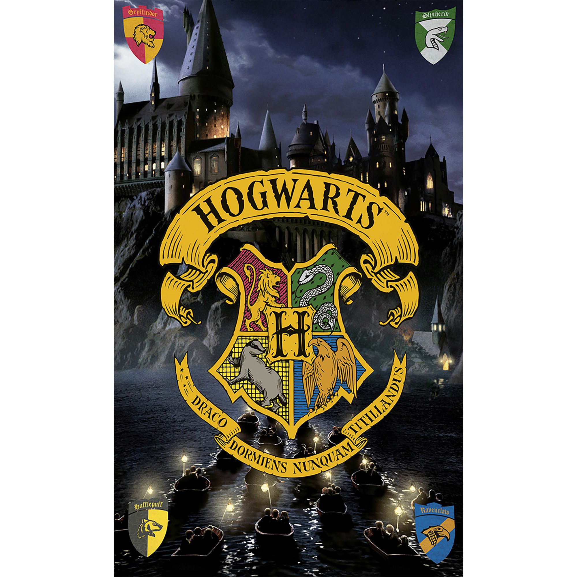 BERONAGE Strandtücher Harry Potter Hogwarts Badetuch 75x150, 100% Baumwolle (1-St), Frottee in Velours-Qualität