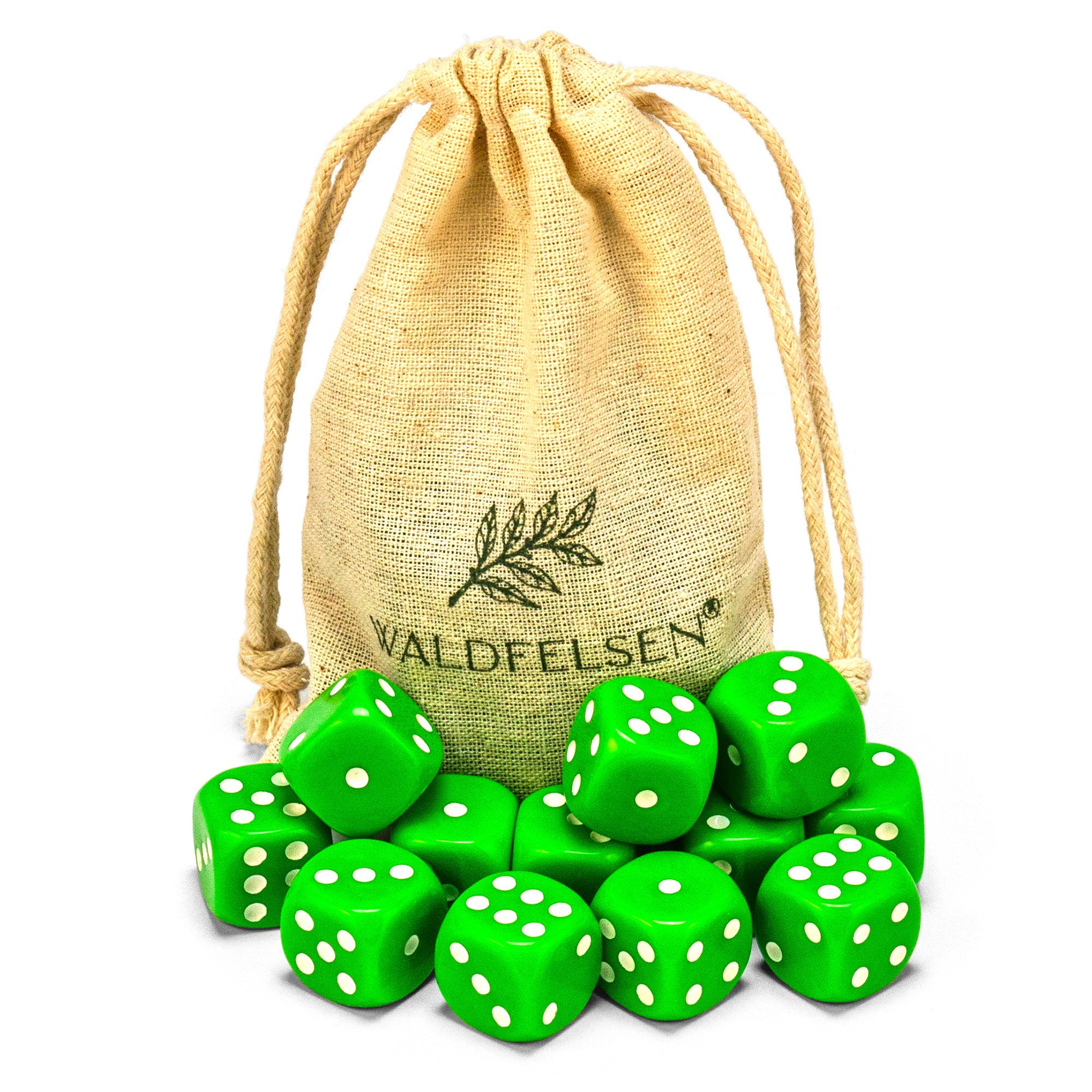 Waldfelsen Spiel – 2-50 Stk Standard Spielwürfel 16 mm Acrylwürfel Würfel bunt, Spielmaterial, Verschiedene Farben