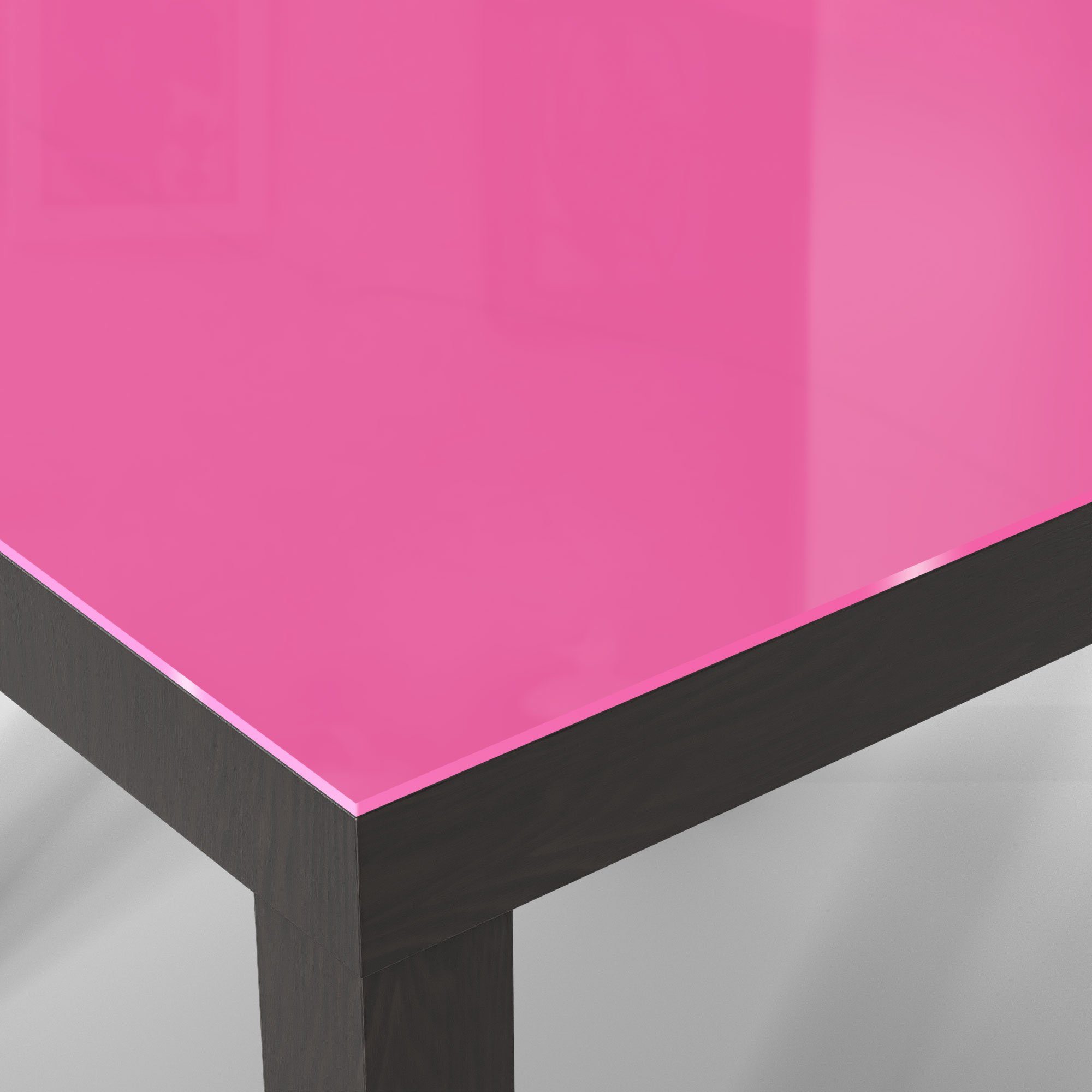 DEQORI Couchtisch 'Unifarben - Beistelltisch Glas Glastisch modern Rosa', Schwarz