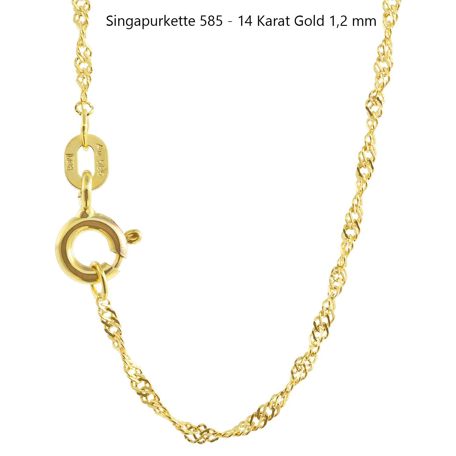 HOPLO Goldkette Goldkette Singapurkette Länge 42cm günstig online kaufen