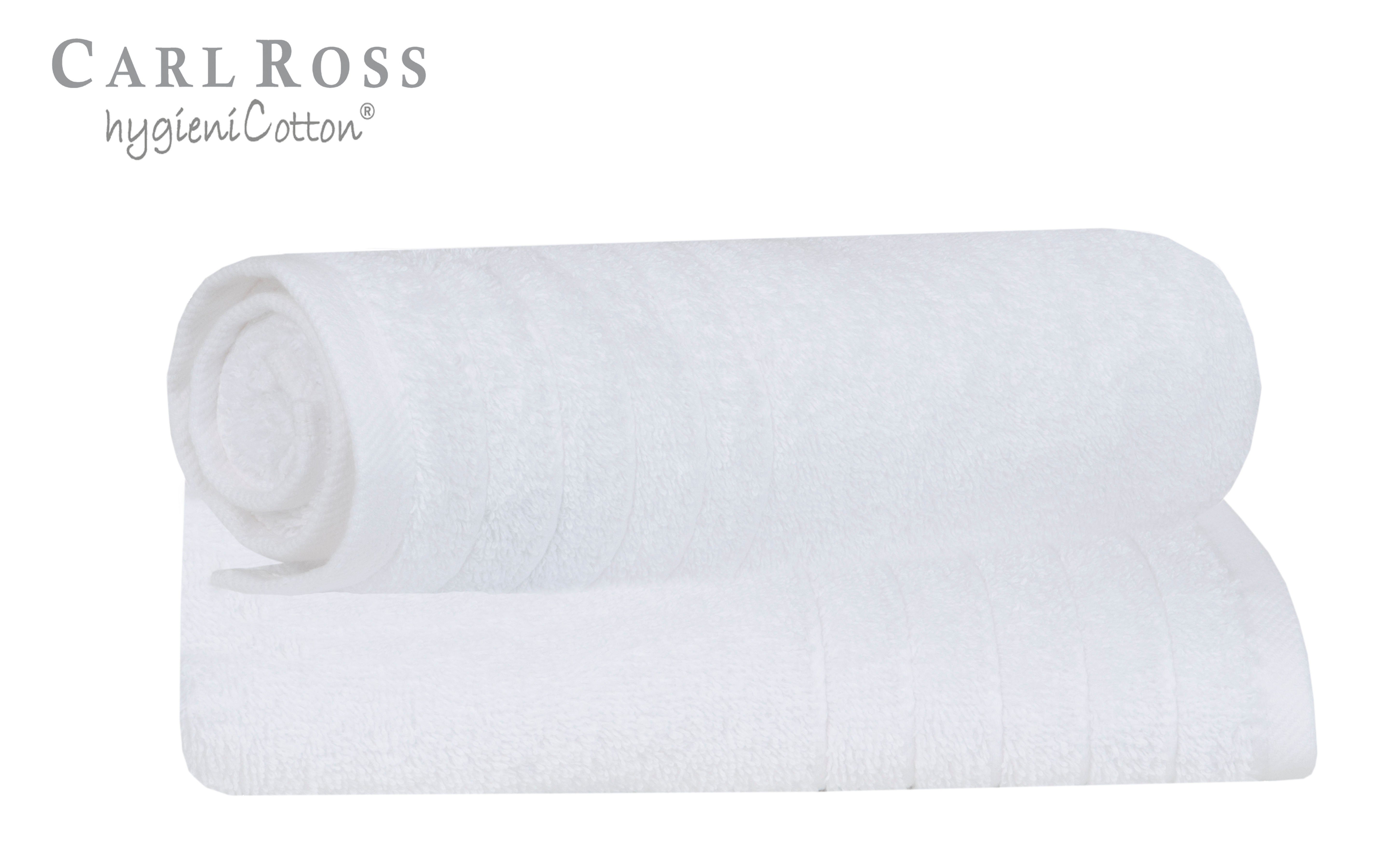 Carl Ross Handtuch HygieniCotton, Frottee Aufhängekordeln white mit 2 (2-St)