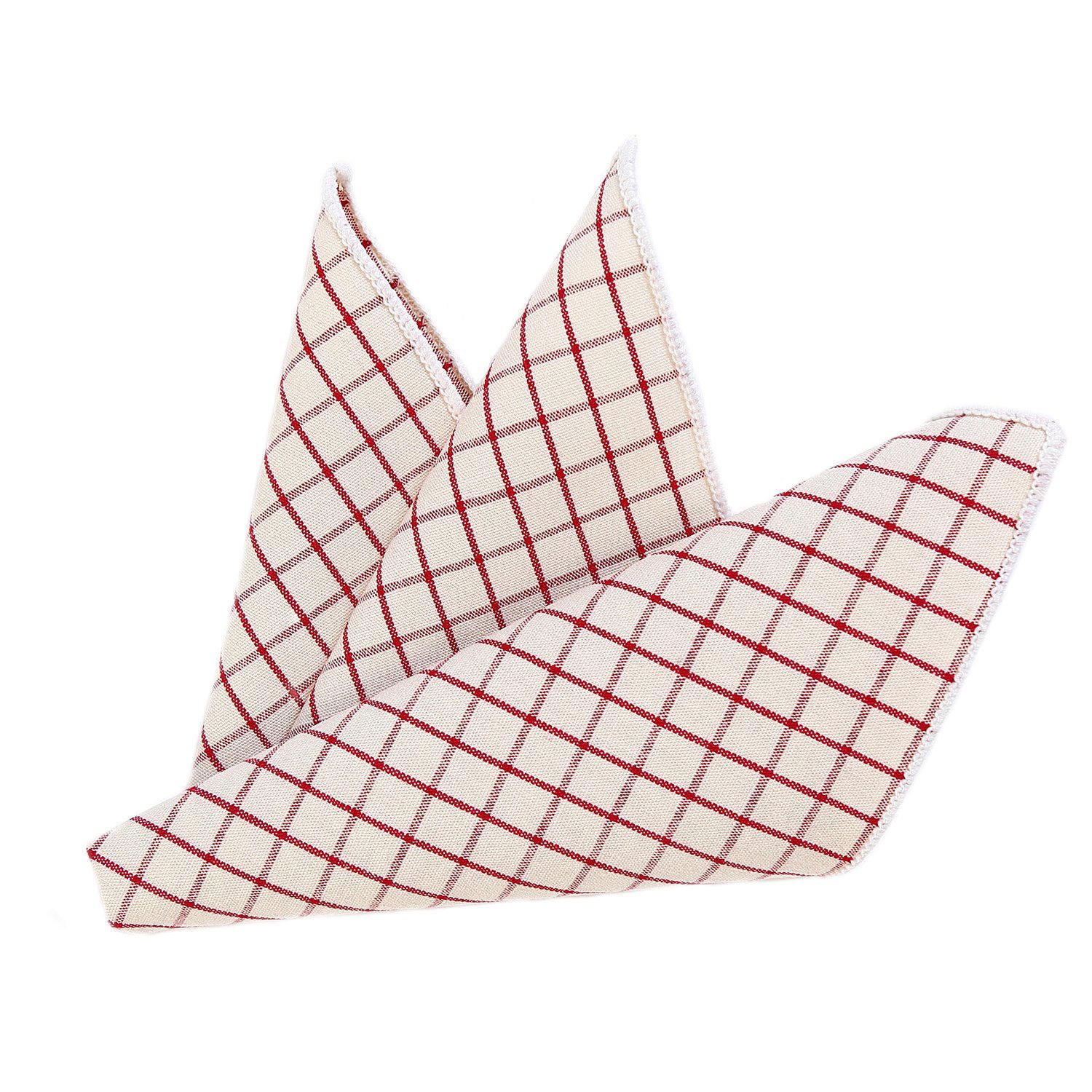 DonDon Einstecktuch DonDon Herren Hanky Einstecktuch kariert, (Packung, 1-St), vorgefaltet, kariert, Baumwolle