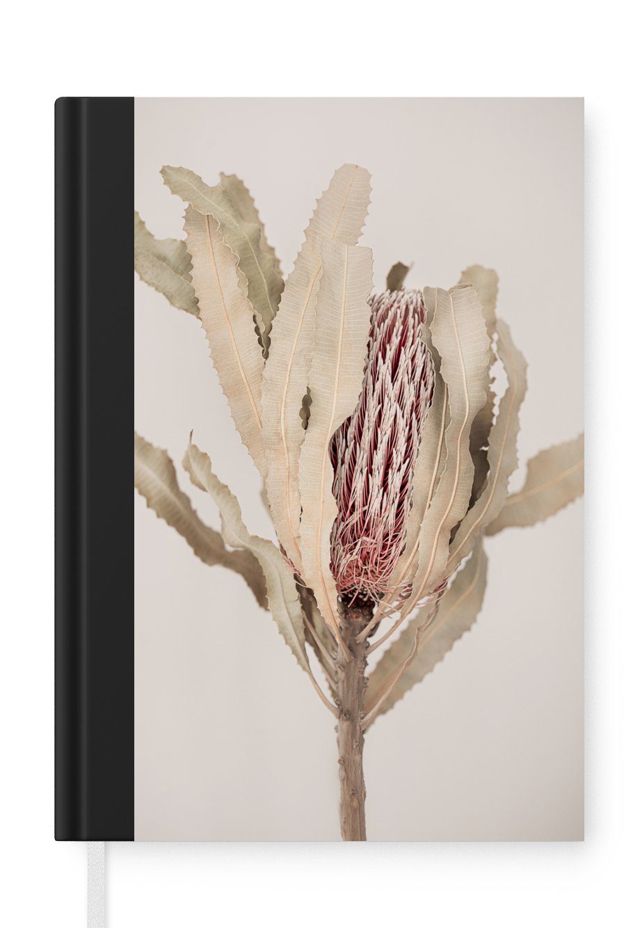 MuchoWow Notizbuch Pflanze - Natur - Braun - Grau, Journal, Merkzettel, Tagebuch, Notizheft, A5, 98 Seiten, Haushaltsbuch