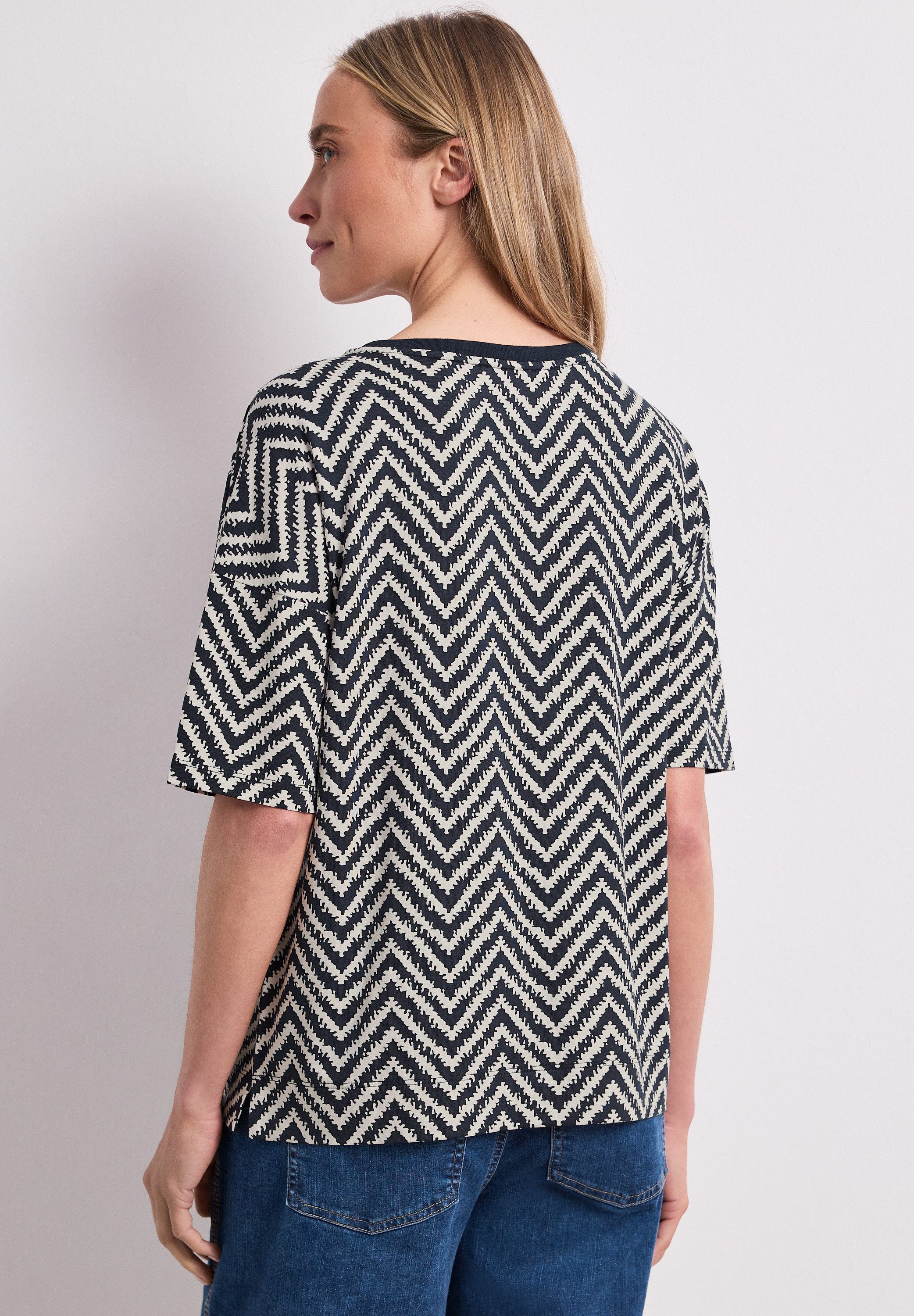 STREET ONE Shirttop Sommershirt mit Allover-Print