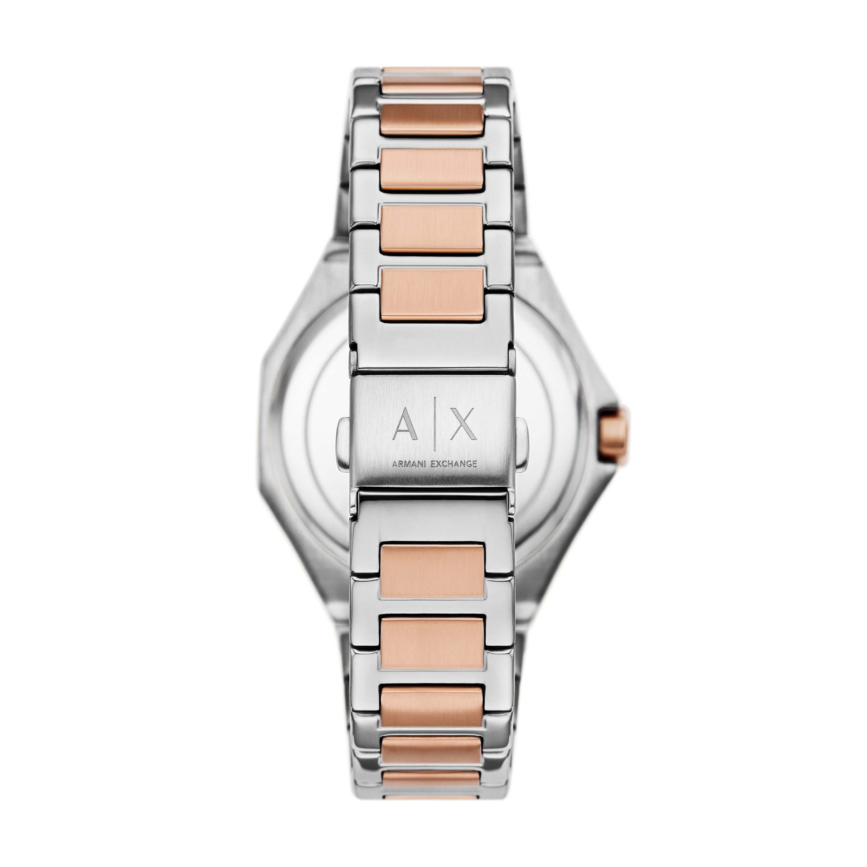 ARMANI EXCHANGE Multifunktionsuhr AX4623, Quarzuhr, Armbanduhr, Damenuhr, Edelstahlarmband, analog, Tag