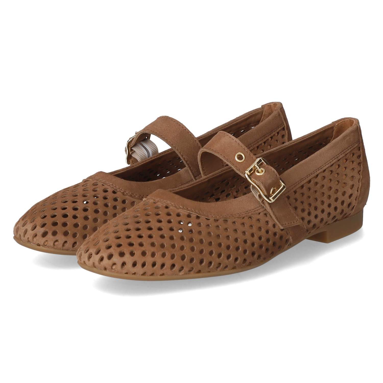 Paul Green Paul Green 1213-029 Damen Rauleder braun Ballerina günstig online kaufen