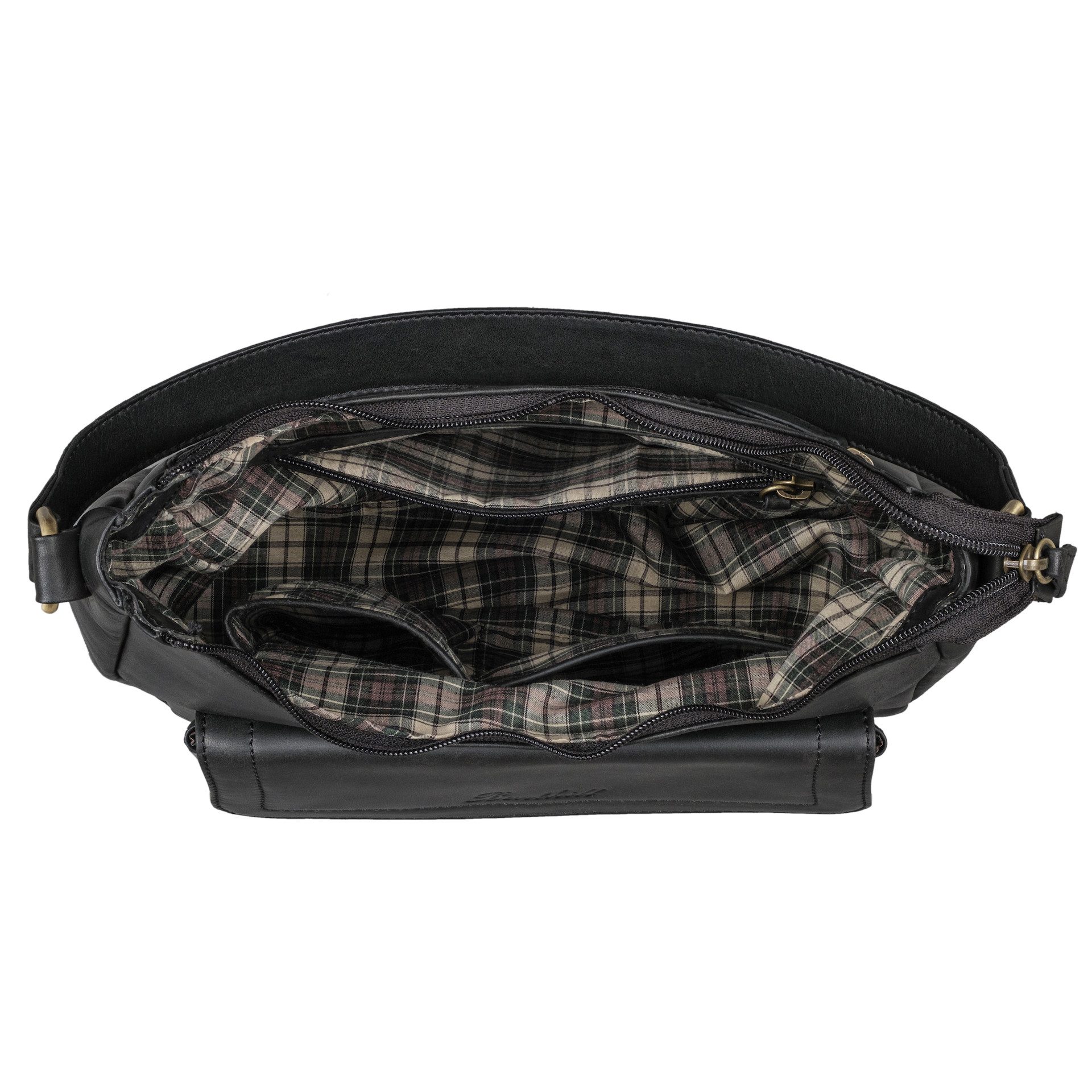 Benthill Handtasche Damen Echt Leder Schultertasche Umhängetasche Ledertasche Umhängegurt, Schultergurt / Umhängegurt Reißverschlussfach