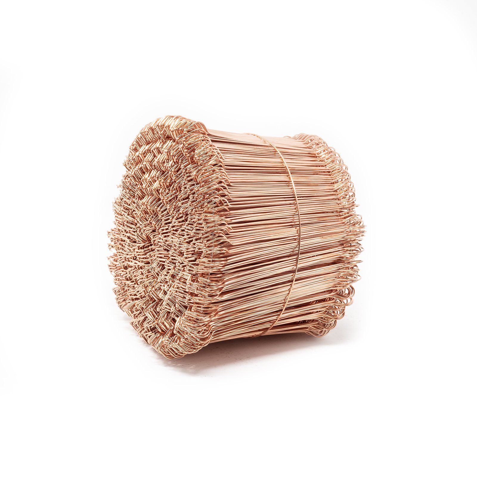 H & R GmbH Draht Ösenbindedraht DOPPELT Eisen rötlich blank - 1,0 x 120 mm Bunde von 1000 Stück