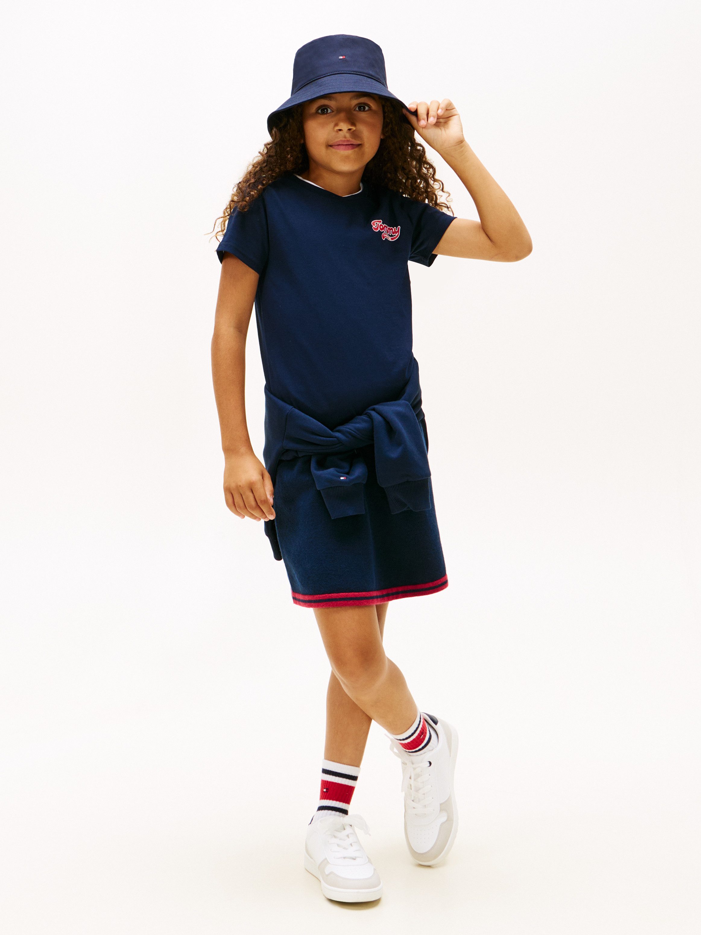 Tommy Hilfiger T-Shirt TOMMY GRAPHIC FLOCK TEE S/S Kinder bis 16 Jahre, Druck