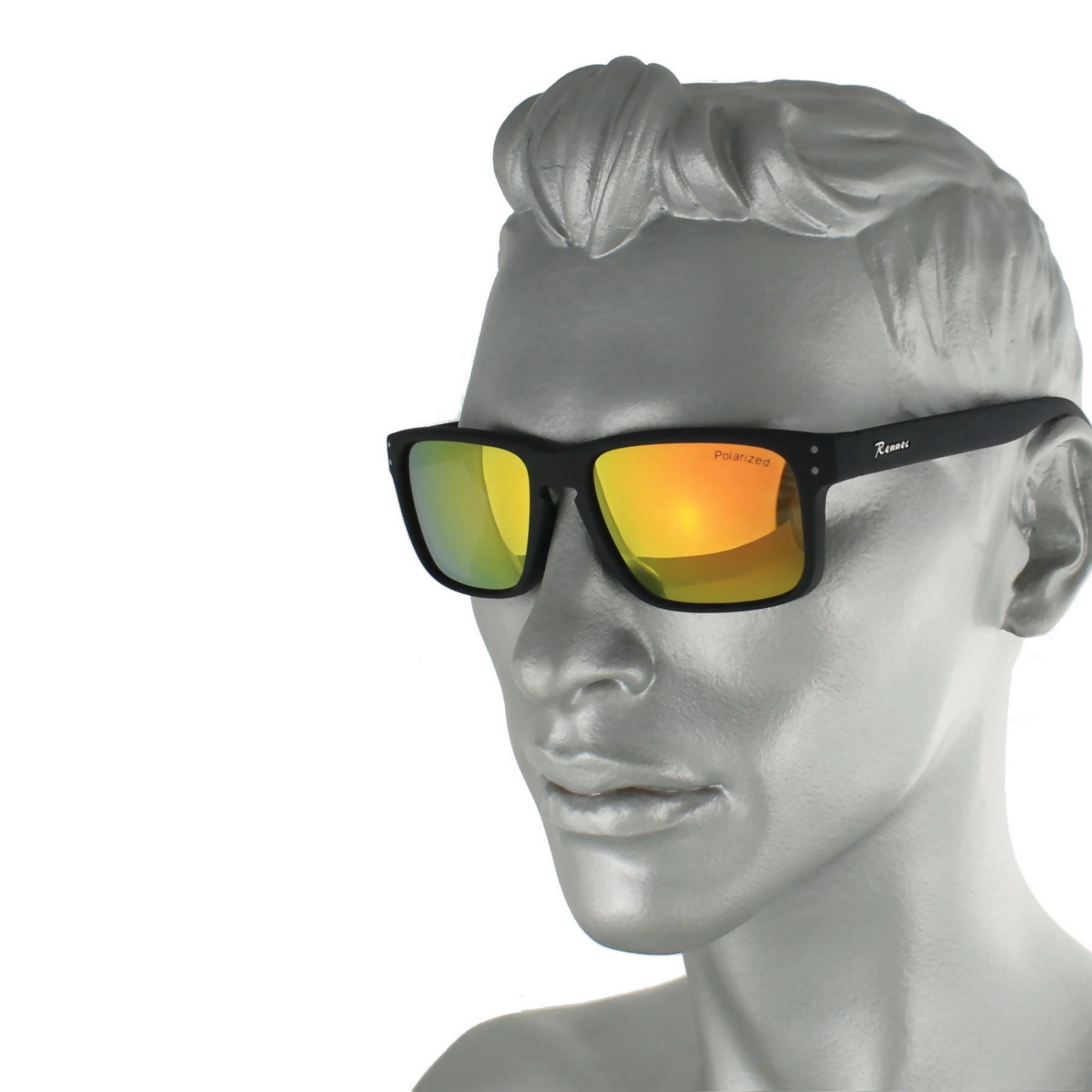Rennec Sonnenbrille (Herren Markenbrille mit Brillenbeutel) Gläser Polarisi günstig online kaufen