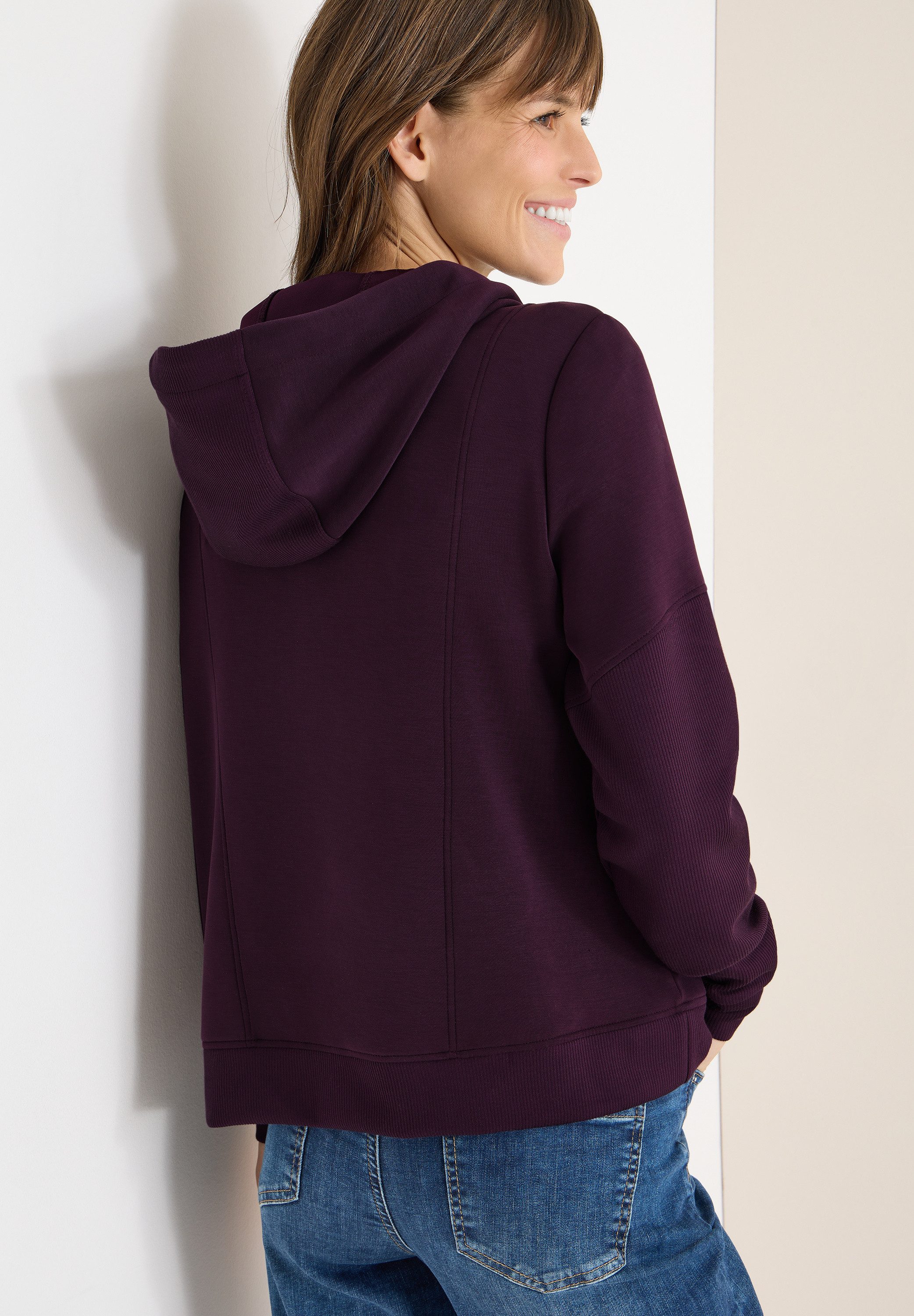 CECIL Hoodie Troyer-Sweater mit Kapuze