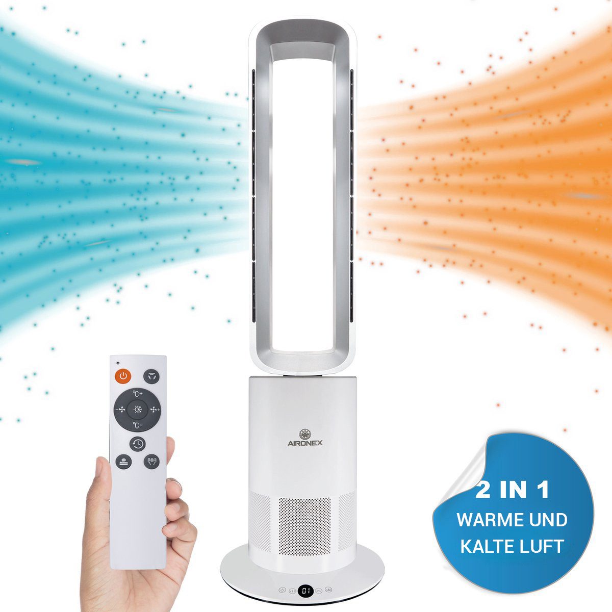 Aironex Heizlüfter Elektrisch - Heizen & Kühlen in einem – Energiesparender günstig online kaufen