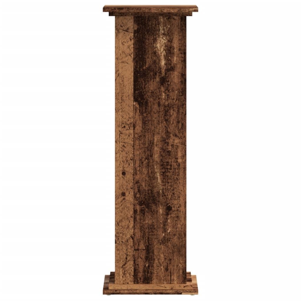 vidaXL Blumenständer Pflanzenständer Altholz-Optik 33x33x100 cm Holzwerkstoff (1 St)