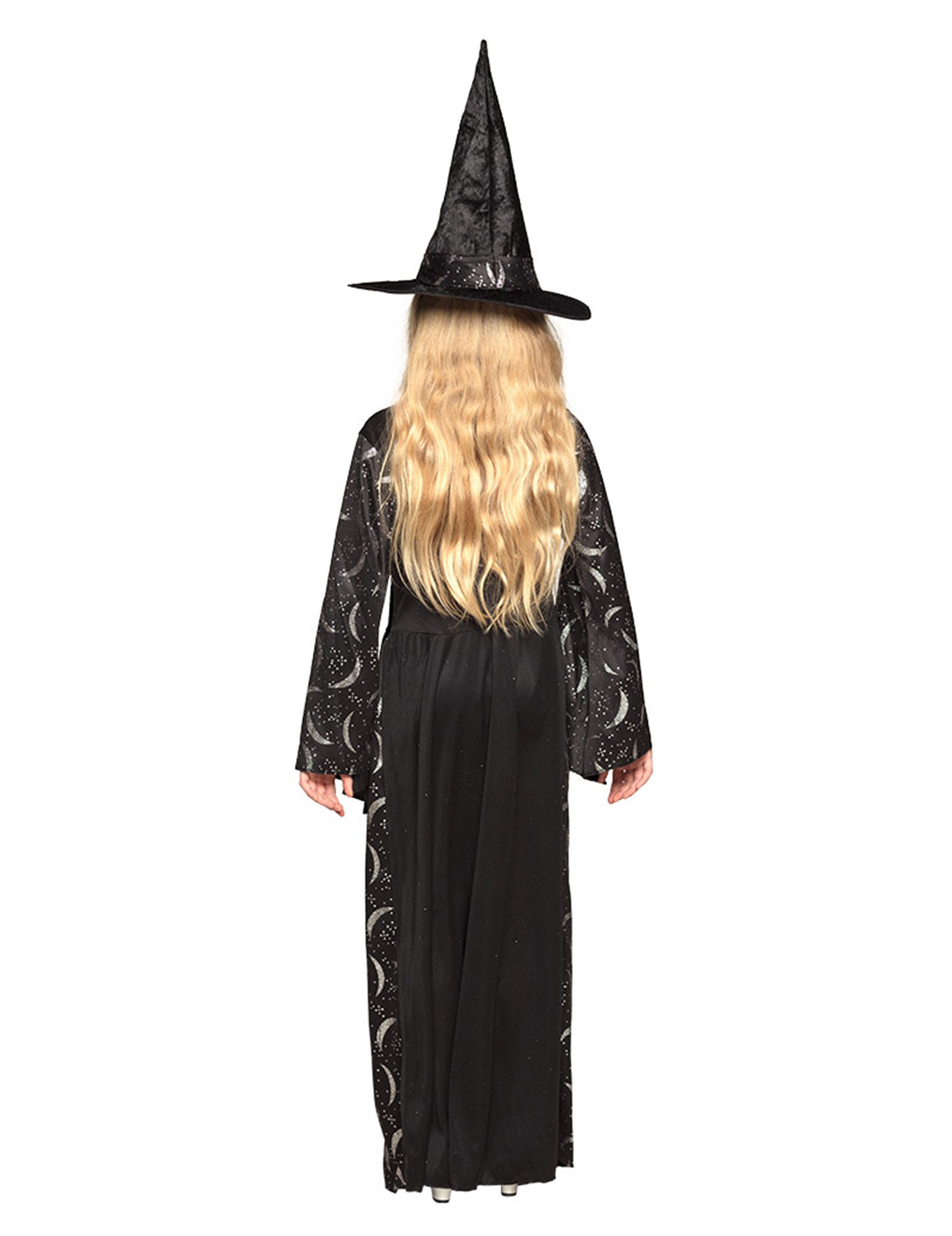 Boland Kostüm Zauberhafte Hexe Halloween-Kinderkostüm schwarz-silber