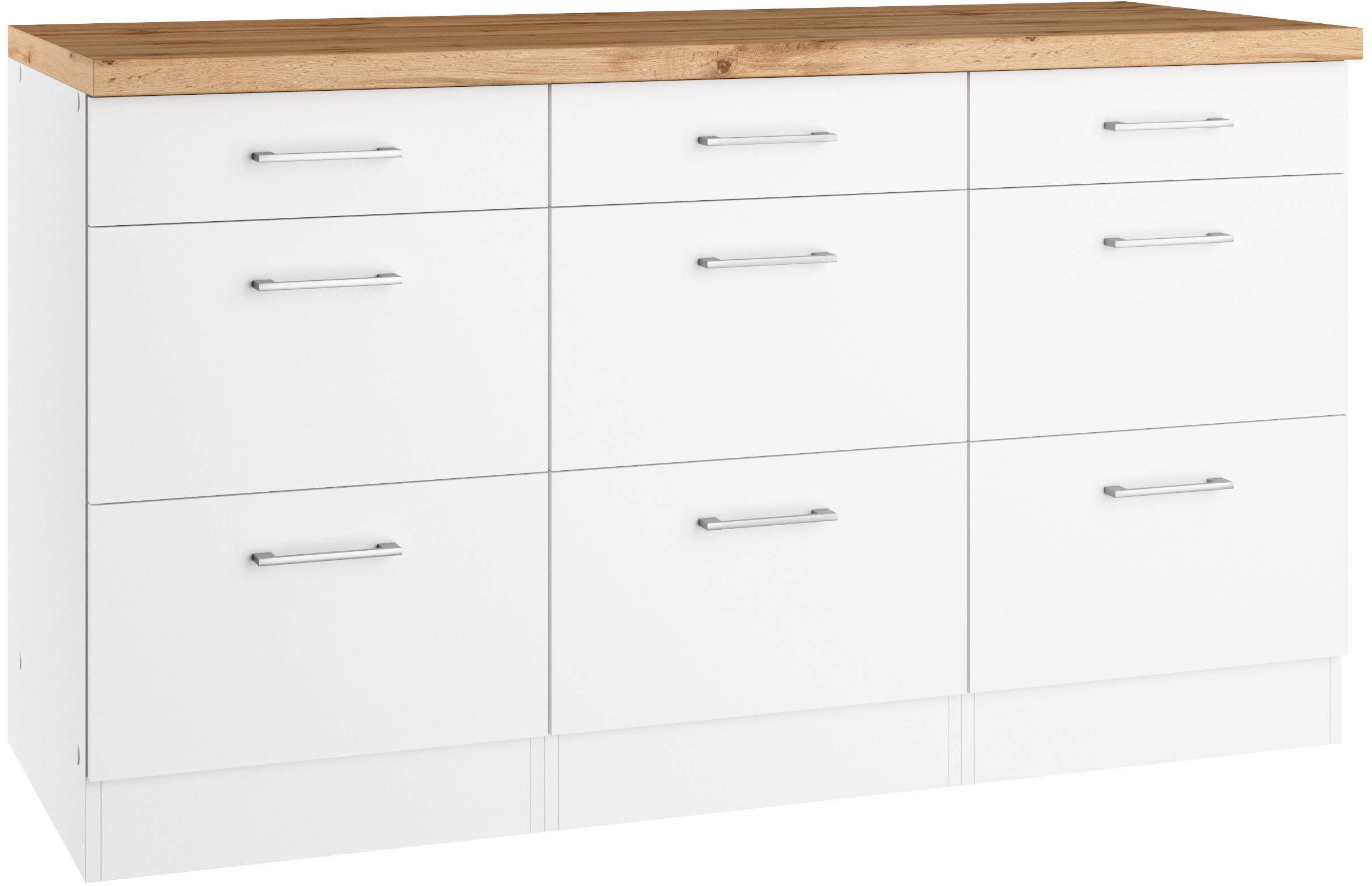 KOCHSTATION Unterschrank KS-Milan Auszugschrank 150 cm, matte oder hochglänzende Fronten