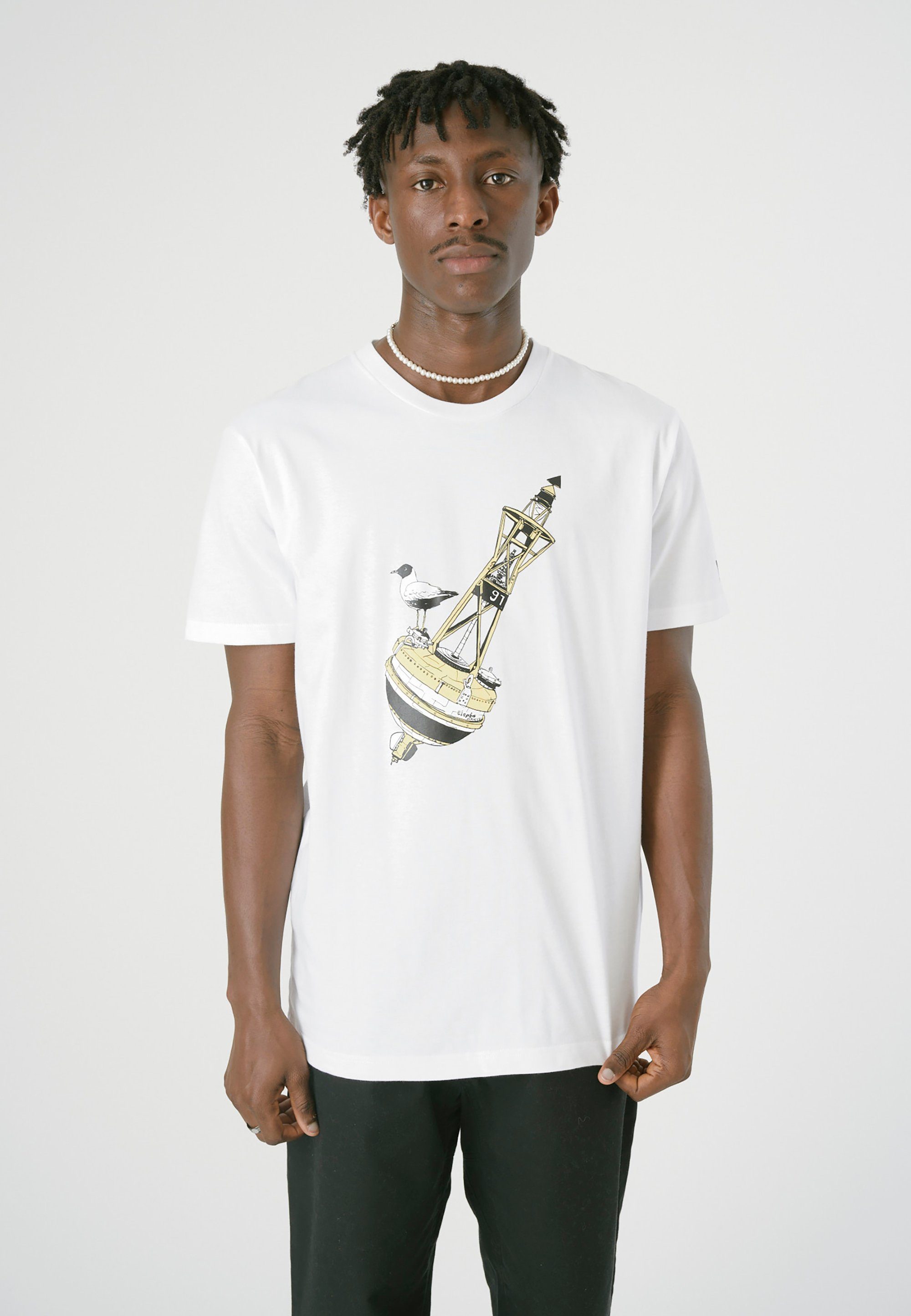 Cleptomanicx T-Shirt Buoys Boje mit lockerem Schnitt weiß | Sport-T-Shirts