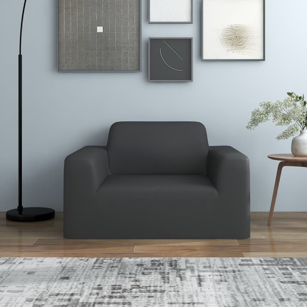furnicato Sofahusse Dehnbare für Sessel 90-140 cm Anthrazit Polyester-Jersey
