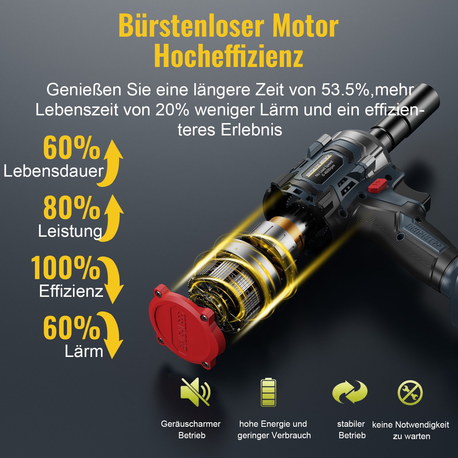 CONENTOOL Akku-Schlagschrauber 21V, 4600 U/min, 620 günstig online kaufen