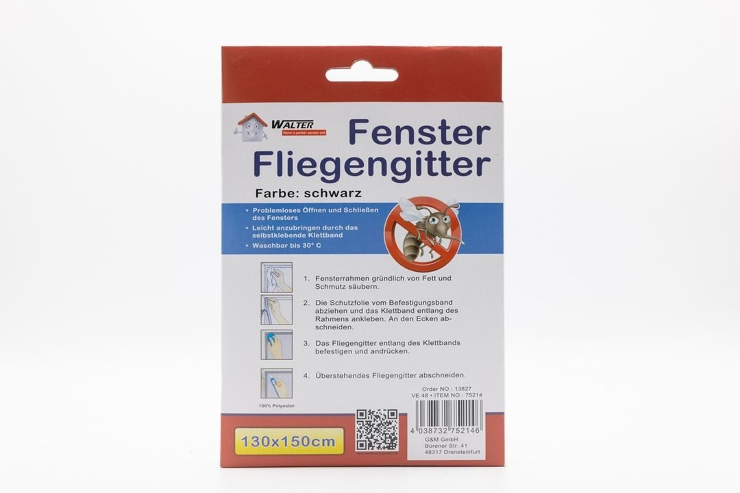 laro Fliegengitter-Gewebe Fenster Fliegengitter Insektenschutz schwarz 4 bis 96 stk 130x150cm, (4-St)