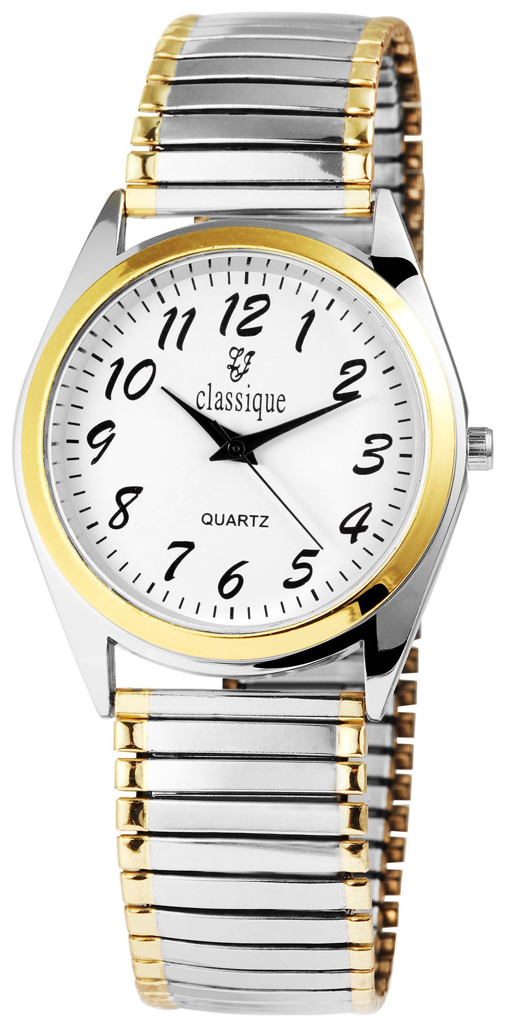 classique Quarzuhr CL0001 Classique Herrenuhr mit Edelstahlzugarmband, Herrenuhr Edelstahl