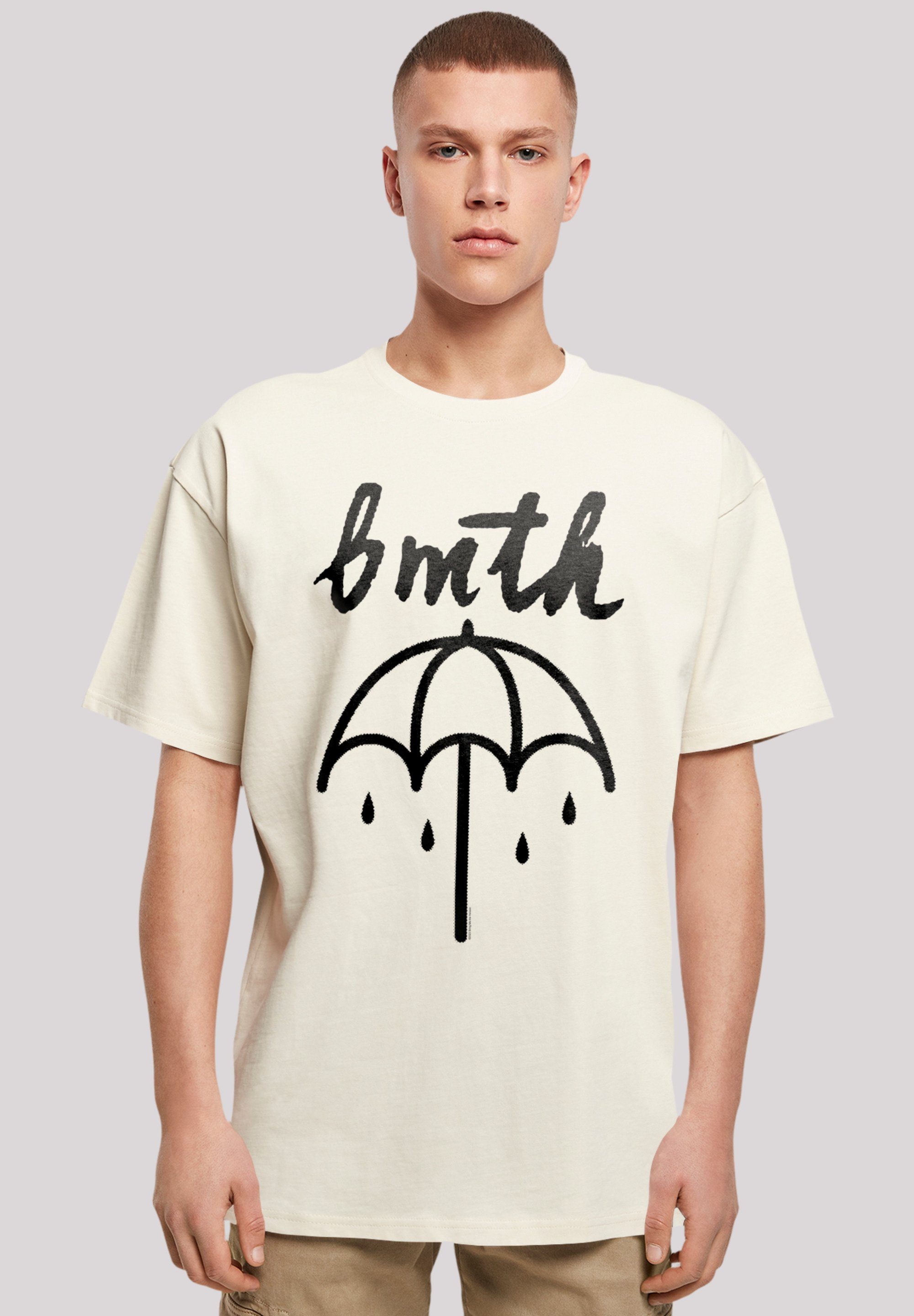 F4NT4STIC T-Shirt BMTH Metal Band Umbrella Premium Qualität, Rock-Musik, Band sand