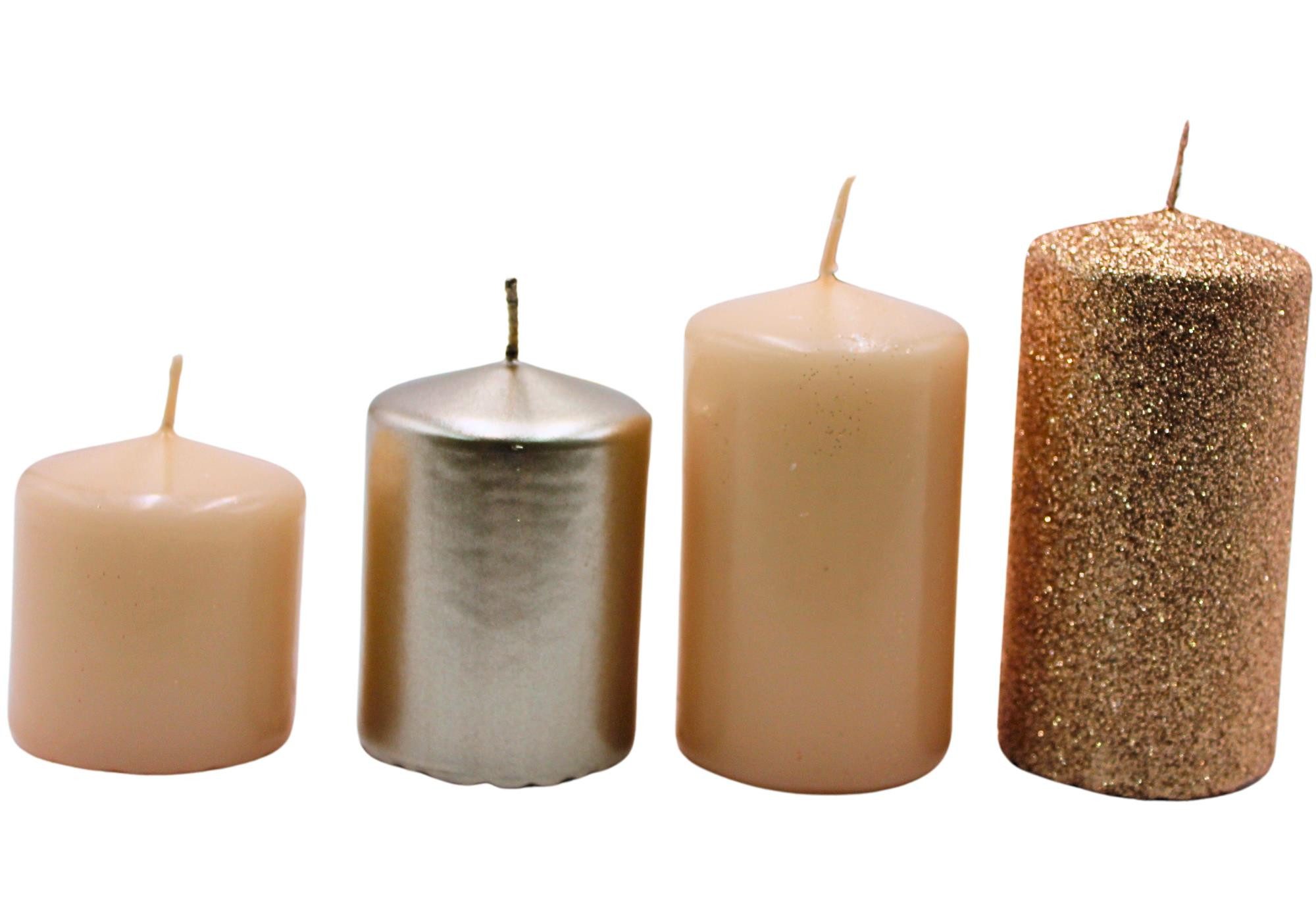 Dekohelden24 Formkerze Stumpenkerzen in verschiedenen Varianten, . günstig online kaufen