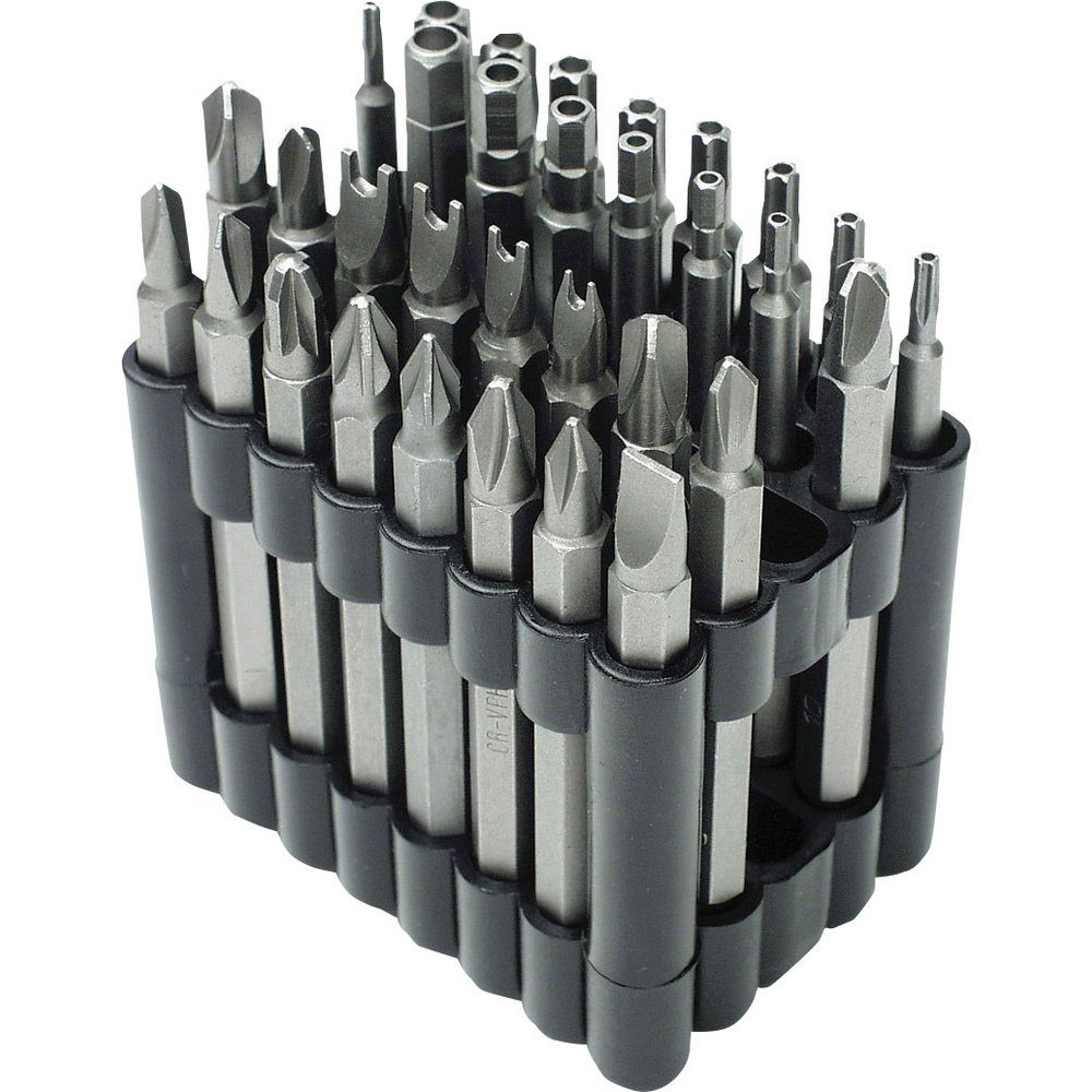 Bit-Set Brüder Mannesmann M29732 Bit-Set 32teilig T-Profil mit Loch, Kreuzsch