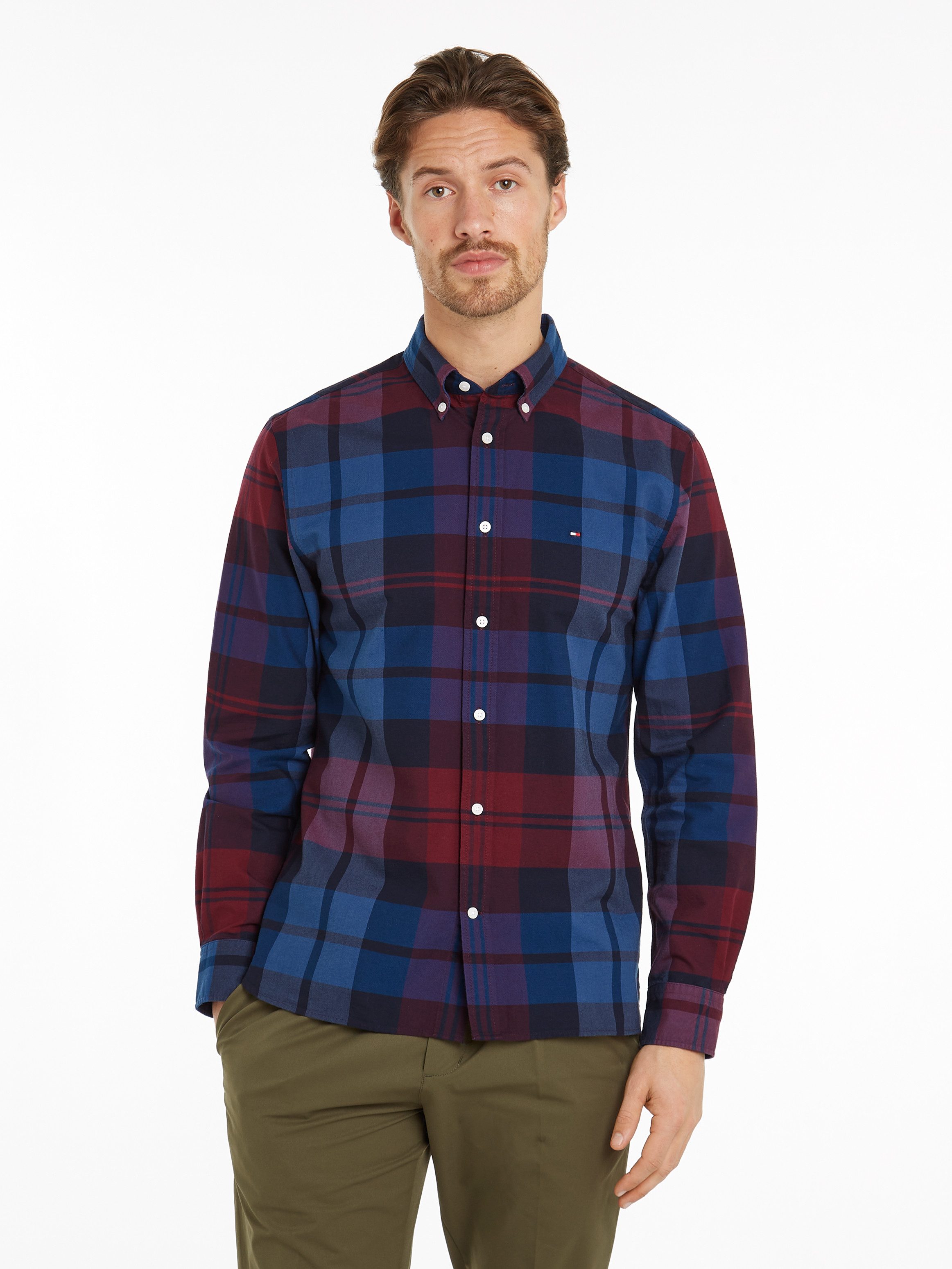 Tommy Hilfiger Langarmhemd OXFORD BLACKWATCH CHK günstig online kaufen